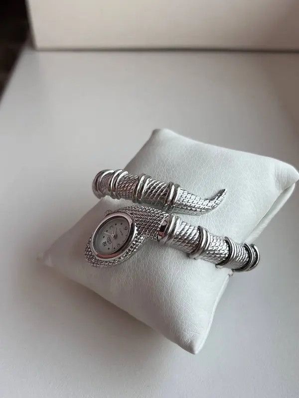 Japanese Brand Snake 🐍 regular bracelet unisex Vintage Design silver WATCH Size ONE SIZE - 2 Thumbnail