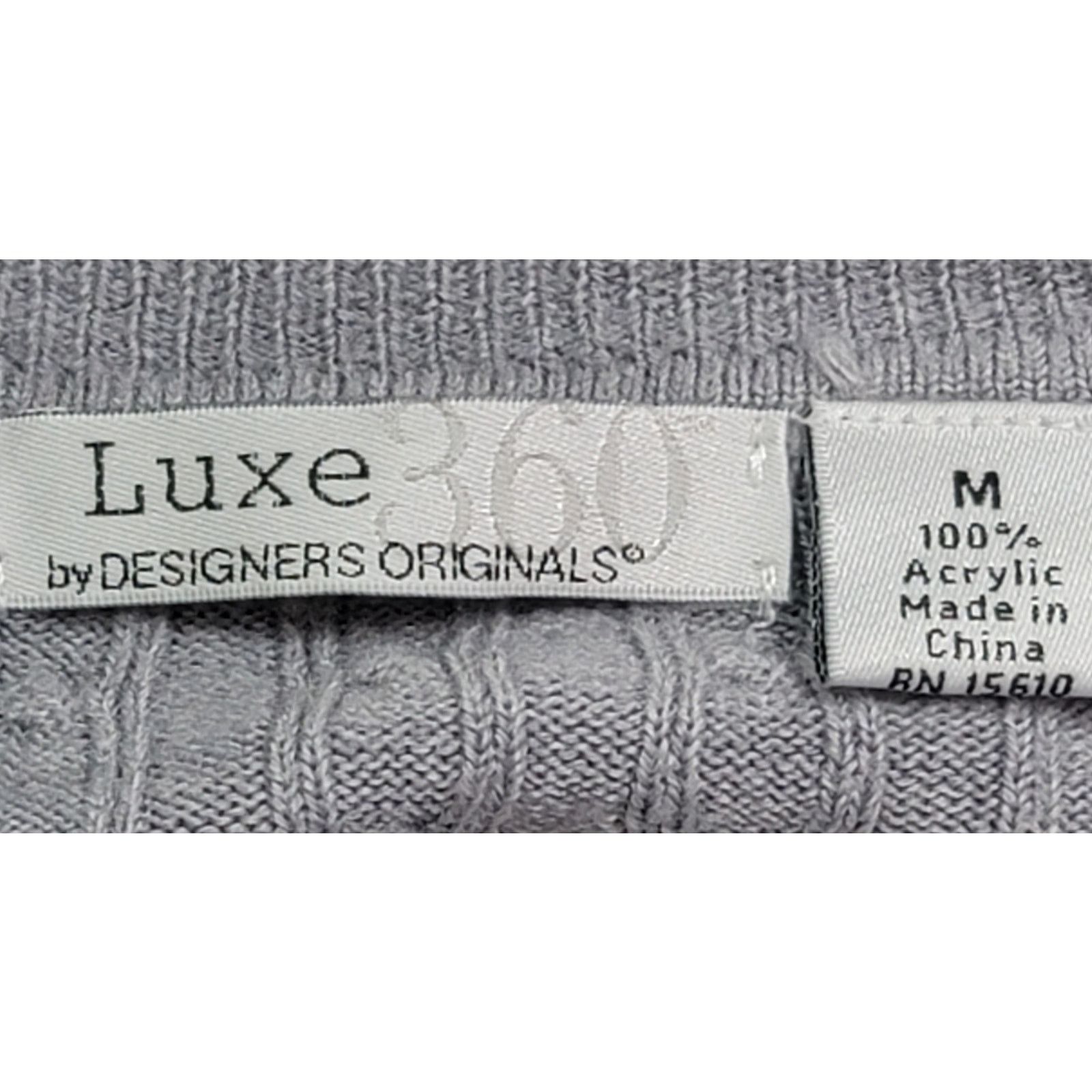 Luxe Luxe Gray V Neck Long Sleeve Sweater Top Medium Lightweight Size M / US 6-8 / IT 42-44 - 3 Thumbnail