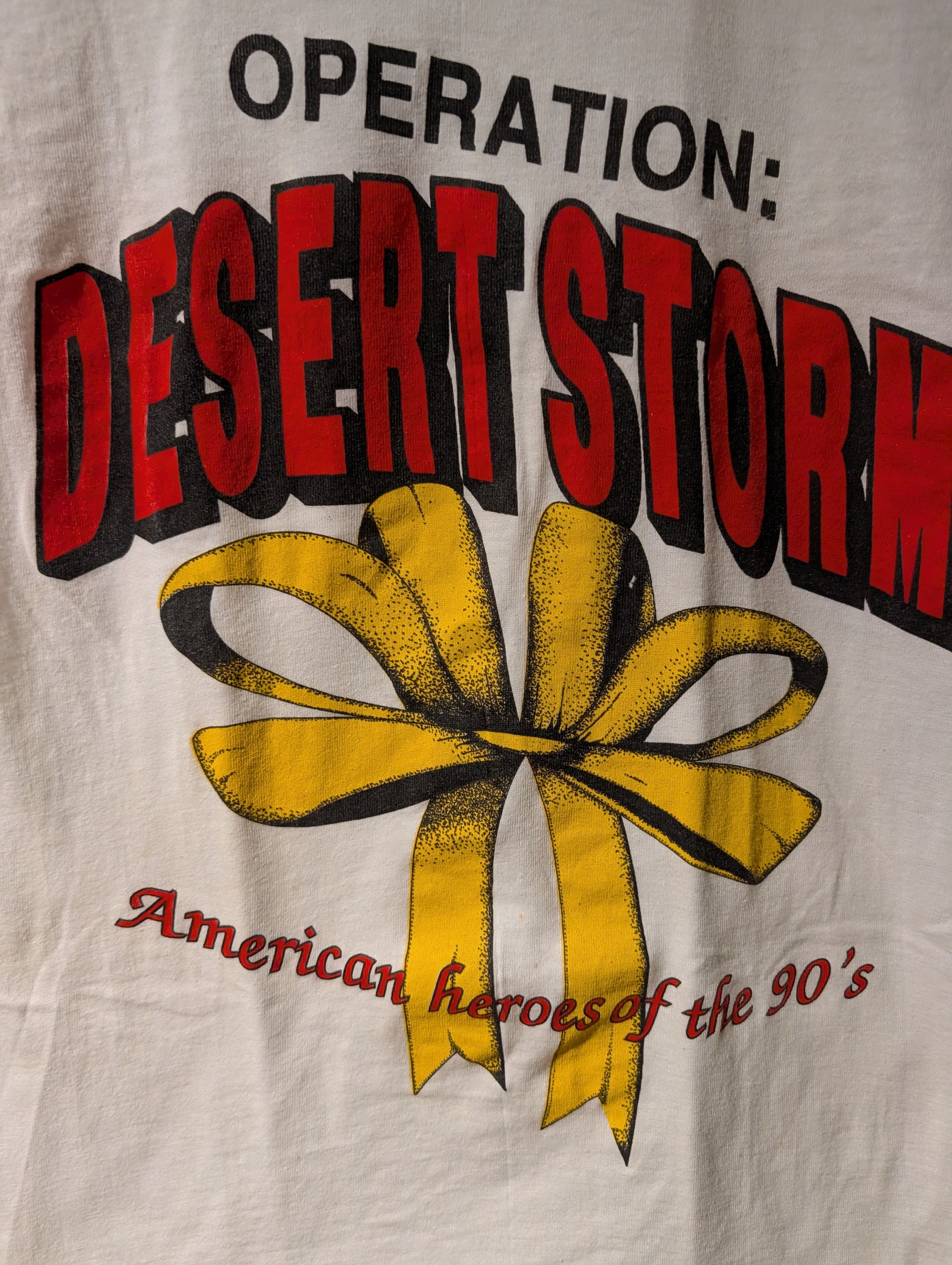 Vintage Vintage 90s Operation Desert Storm T-Shirt American Heroes Size US S / EU 44-46 / 1 - 2 Thumbnail