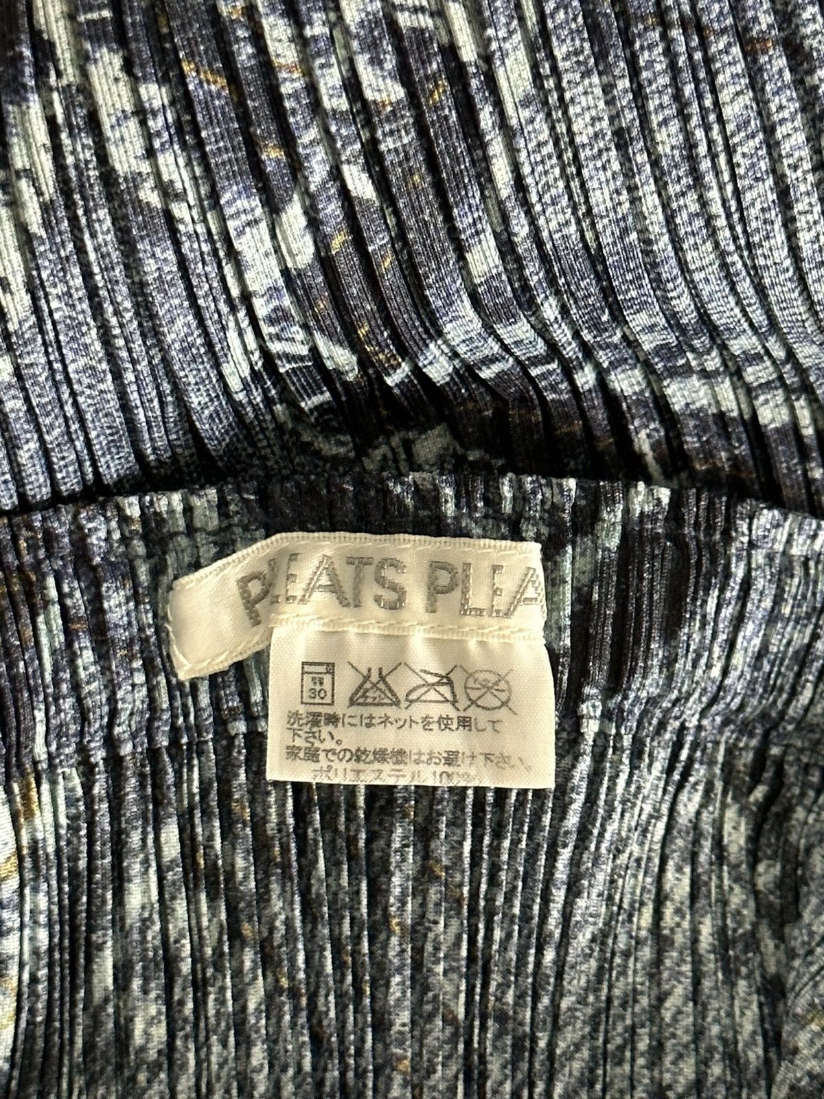 Issey Miyake × Pleats Please Issey Miyake × Vintage Blue denim pocket - printed pleated midi skirt Size S / US 4 / IT 40 - 3 Thumbnail