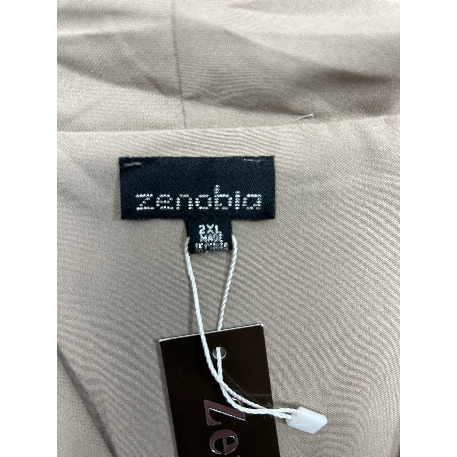 Other Zenobia Tan Blazer Jacket Womens Size2XL Open Front Ruched Size XXL / US 16-18 / IT 52-54 - 8 Thumbnail