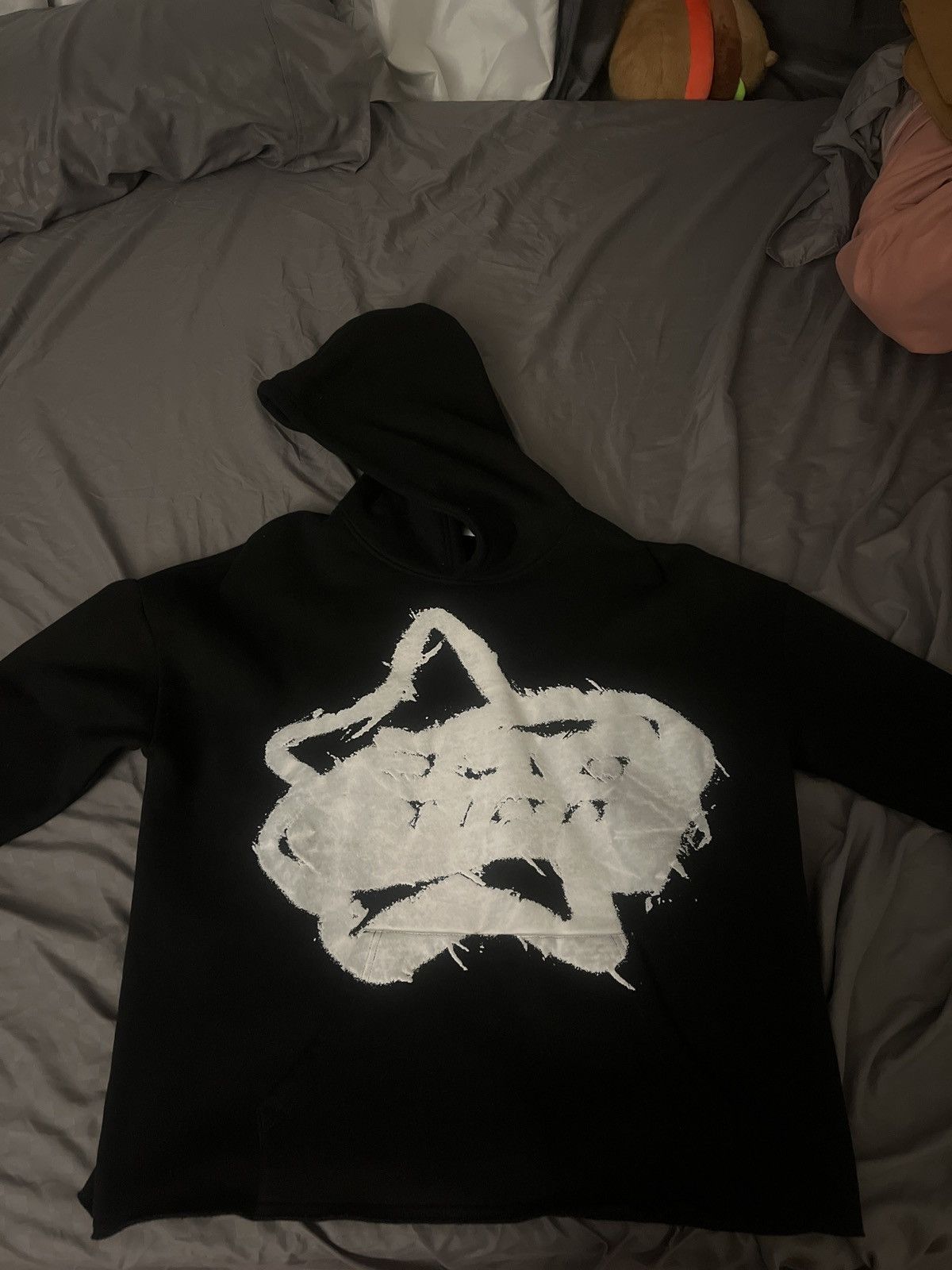 Other black cropped fit splatter hoodie Size US S / EU 44-46 / 1 - 1 Thumbnail