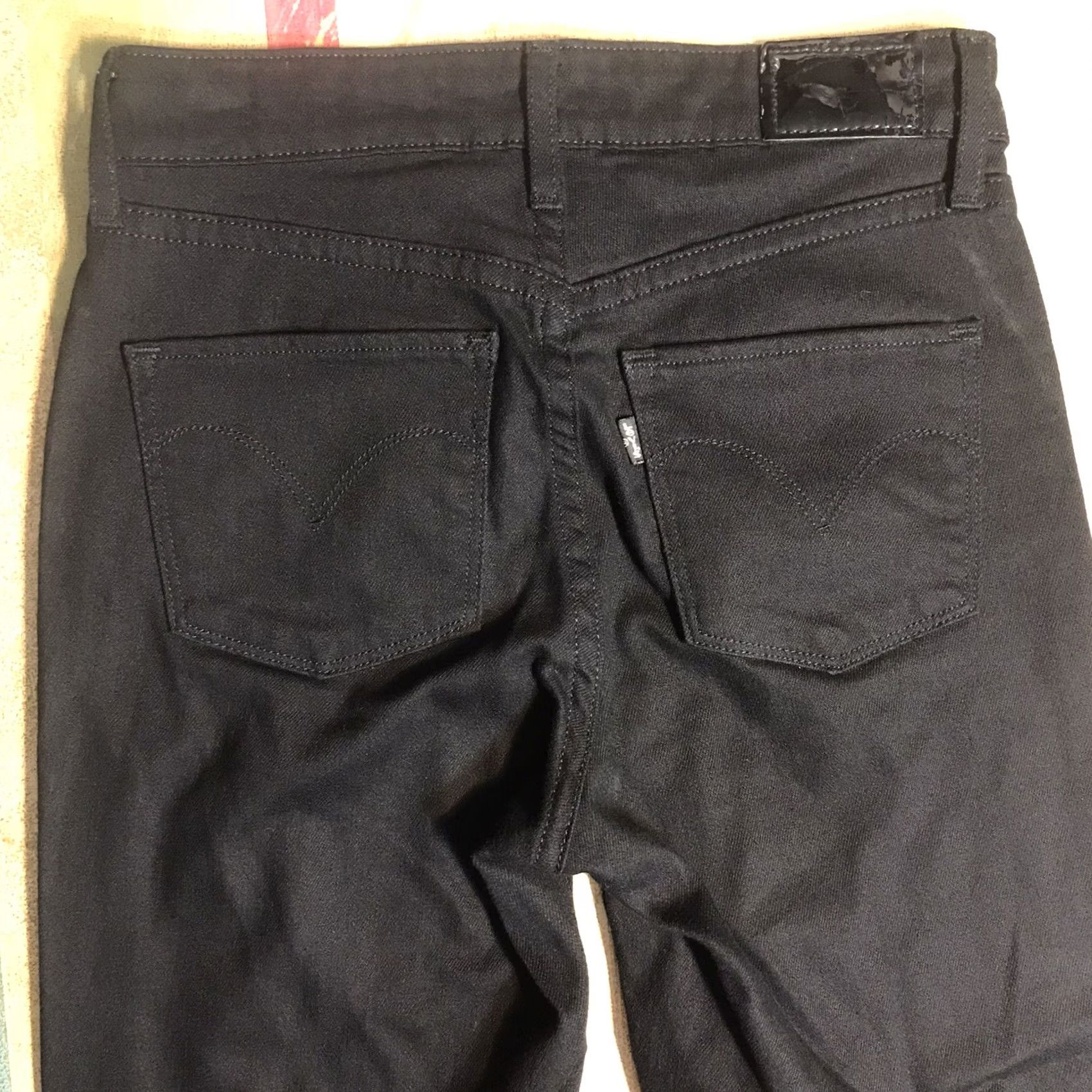 Levi's Levi's Jeans Skinny Black 90s Bohemian College Slim Stretch 5-Pocket Womens Regular 24 x 25.5 Inseam Size 42" / US 20 - 3 Thumbnail