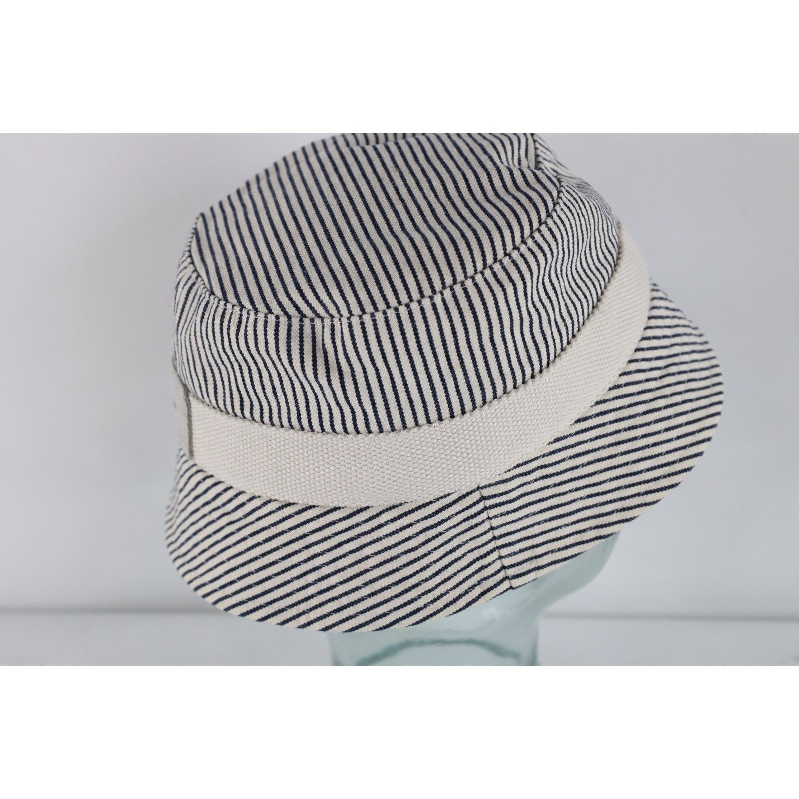 Gap Vintage Gap Suede Trim Hickory Striped Canvas Bucket Hat Size ONE SIZE - 6 Thumbnail