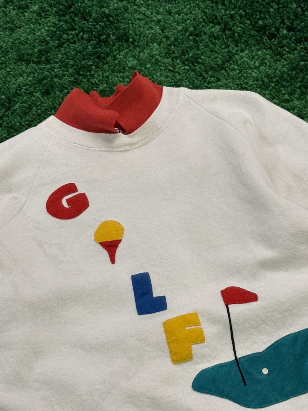 Jerzees × Vintage Vintage Jerzees " GOLF " Embroidered Patch Sweatshirt Large Size US L / EU 52-54 / 3 - 4 Thumbnail