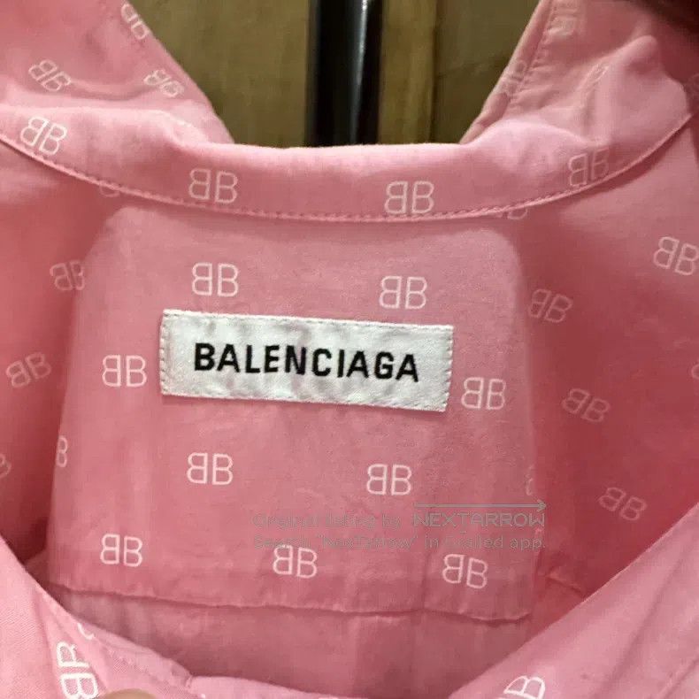 Balenciaga Balenciaga Pink Double B Full Print Long Sleeve Shirt Size XXS / US 00 / IT 34 - 5 Thumbnail