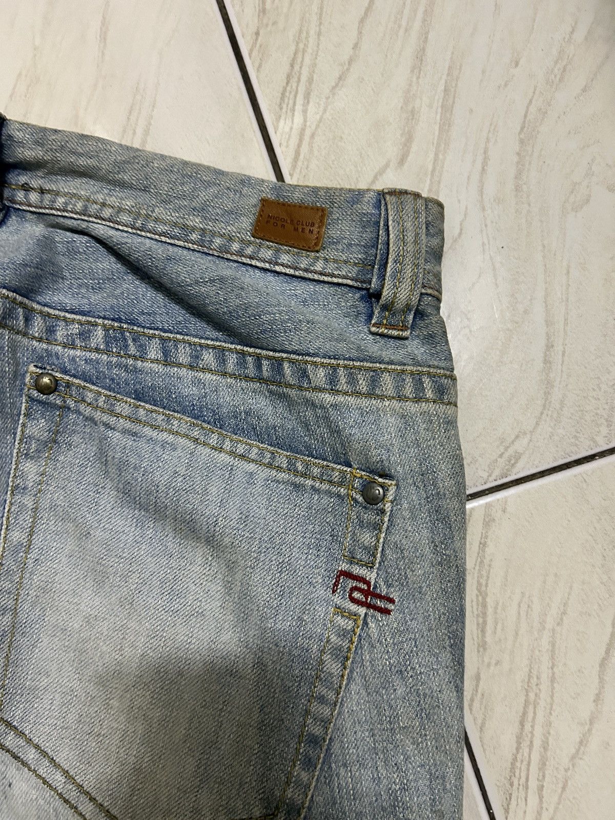 Japanese Brand × Matsuda × Nicole Club Vintage Nicole Club For Men Distressed Rose Style Jeans Size US 31 - 13 Thumbnail