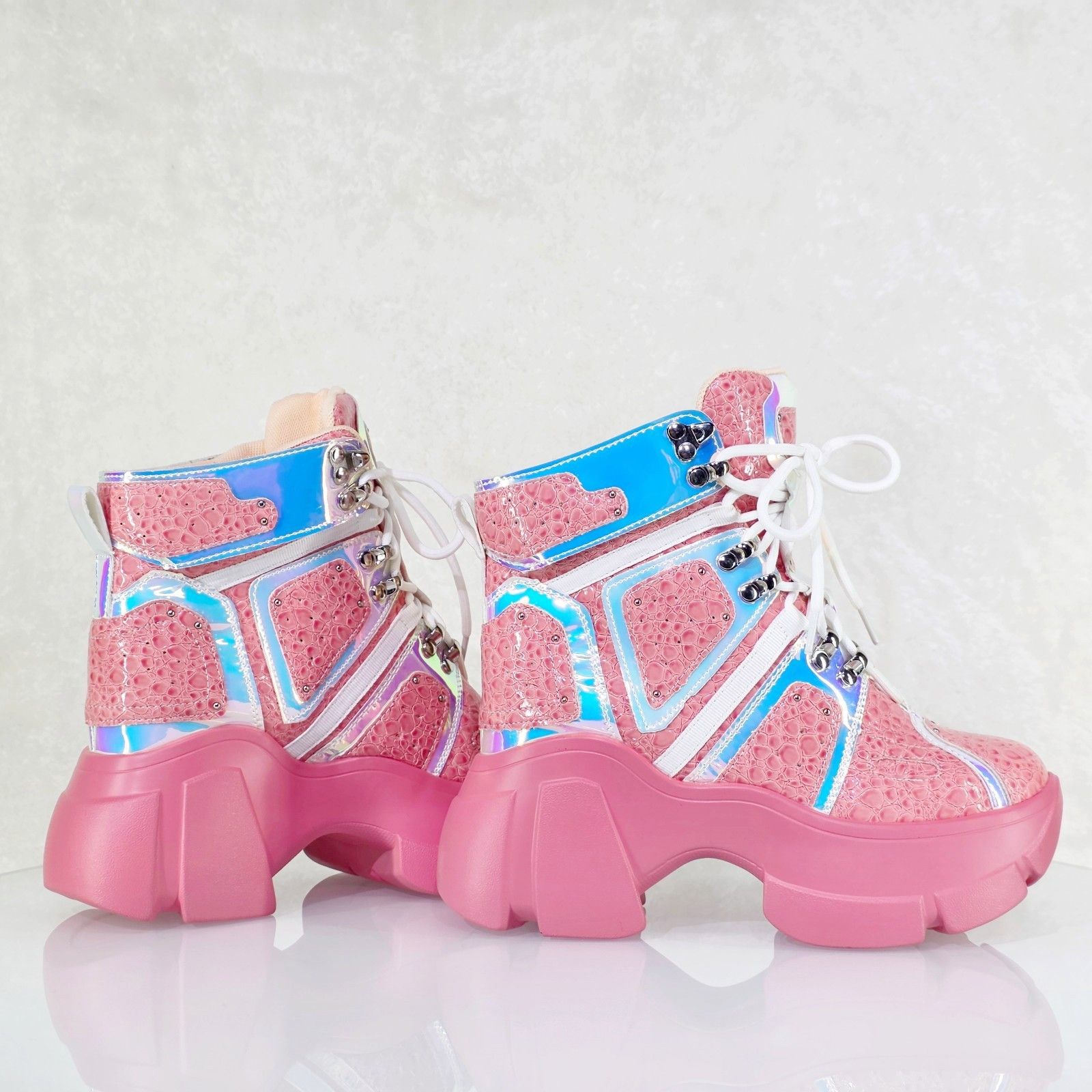 Other Passion Wang Pink Platform Sneaker Hidden Wedge Streetwear K Size US 6.5 / IT 36.5 - 2 Thumbnail