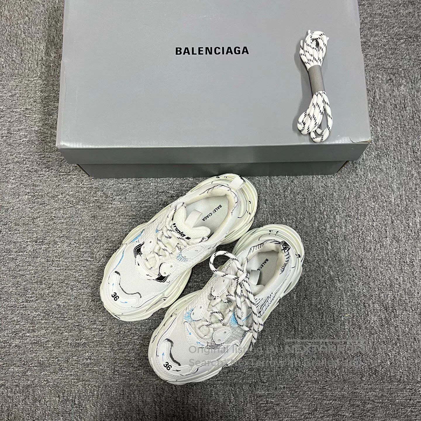 Other Balenciaga White double-layer foam logo embroidered anti-s Size US 5.5 / IT 35.5 - 1 Thumbnail