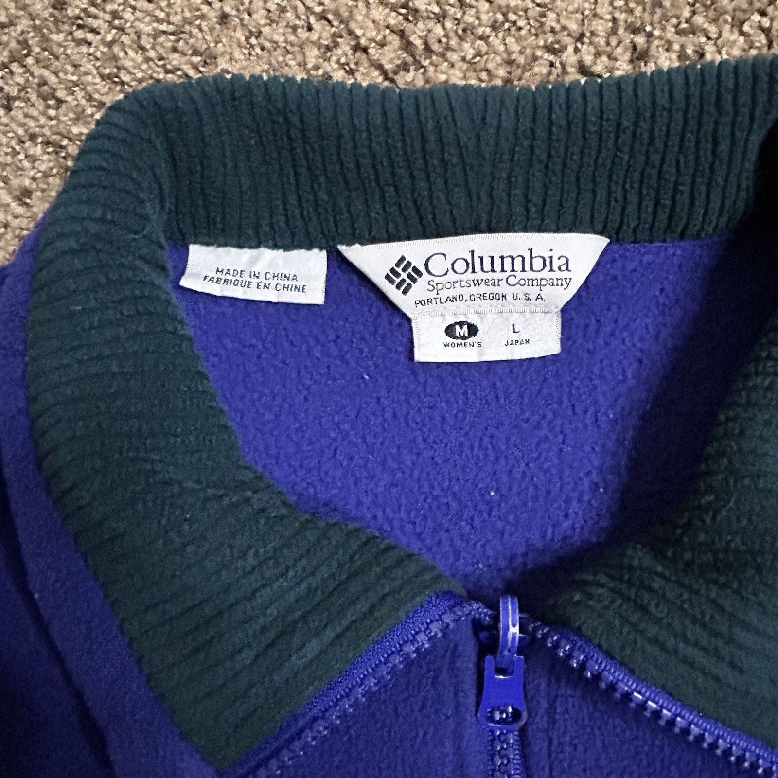 Columbia Columbia Womens M Fleece Full Zip Up Mock Neck Sweatshirt Size M / US 6-8 / IT 42-44 - 3 Thumbnail