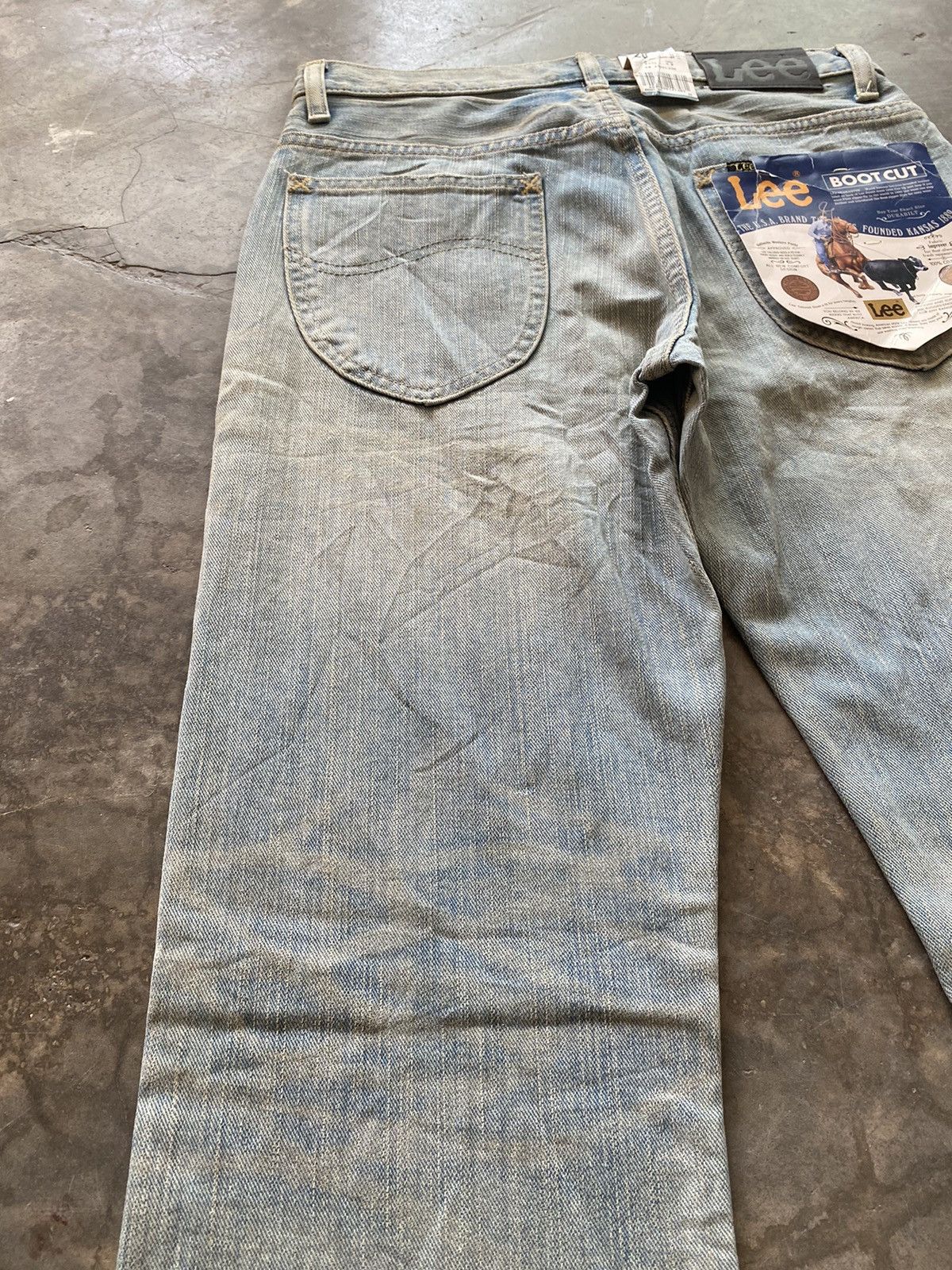 Lee × Vintage Flare Jeans Vintage Lee Riders Fade Distressed Boot Cut Size US 28 / EU 44 - 3 Thumbnail