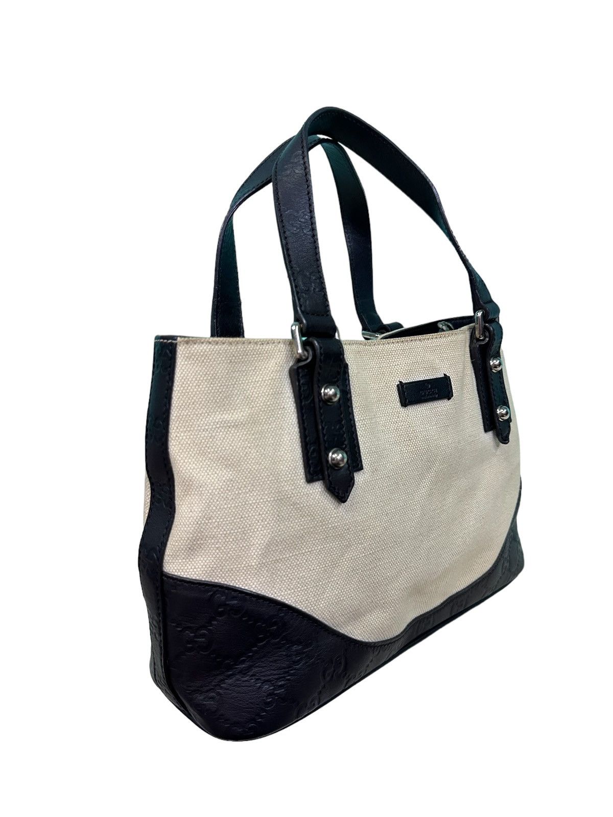 Gucci AUTHENTIC GUCCI CANVAS LEATHER HANDBAG Size ONE SIZE - 2 Thumbnail
