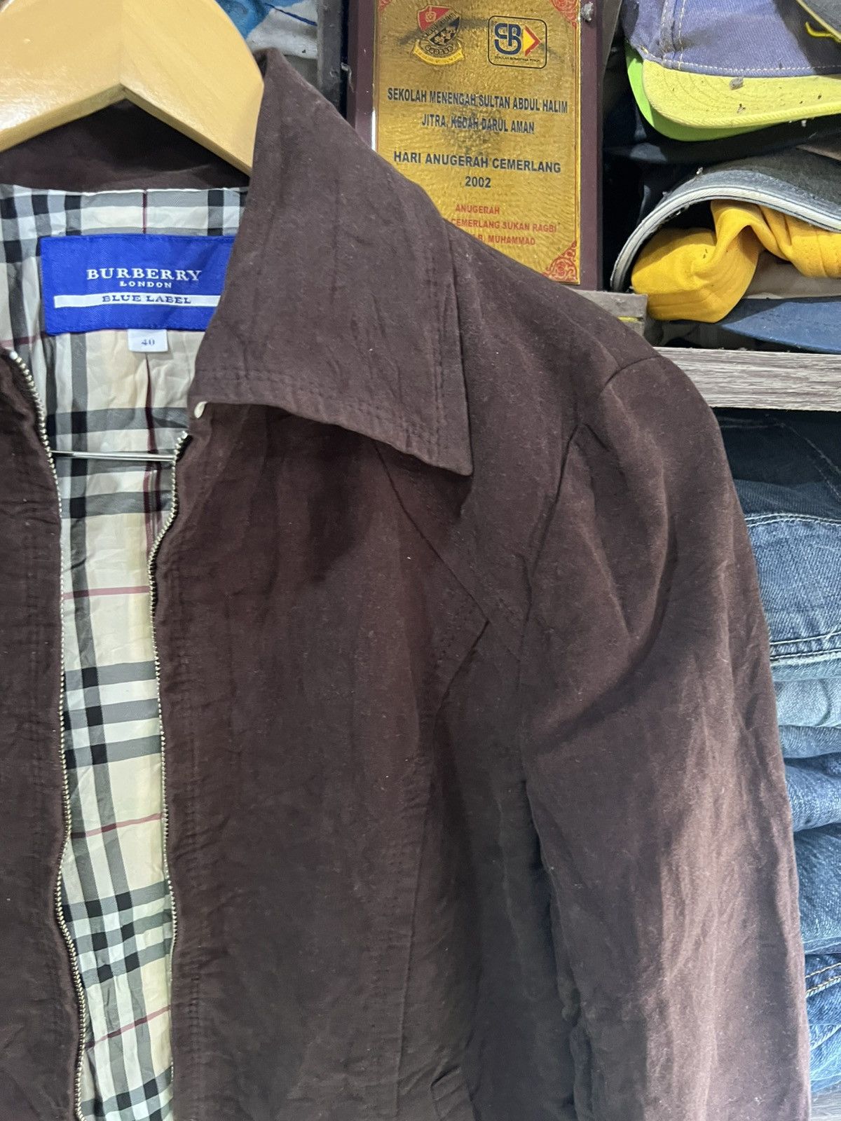 🔥Burberry London Blue Label Zipper Jacket