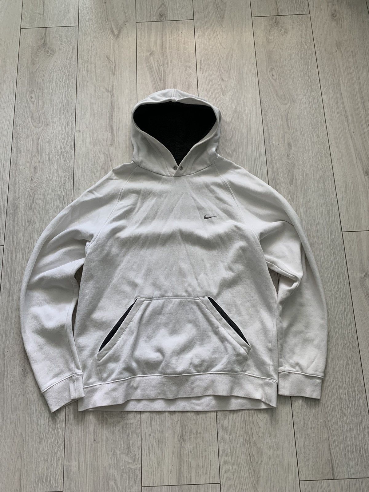 Nike × Nike ACG × Vintage Vintage Nike white hoodie small logo y2k 2000s Size US L / EU 52-54 / 3 - 2 Thumbnail