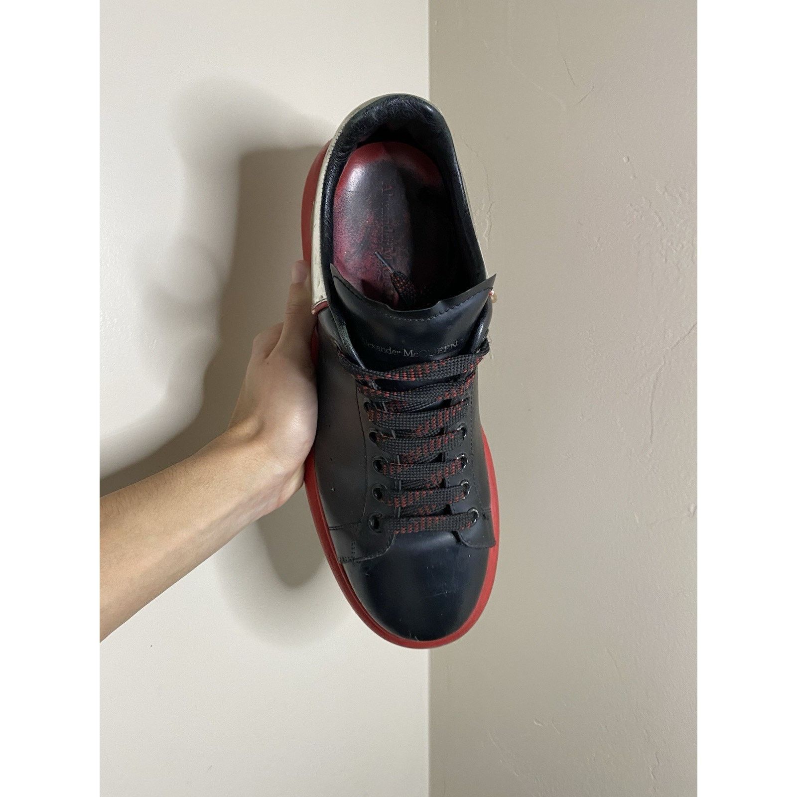 Alexander McQueen Alexander McQueen 'Black Silver Lust Red' ( 12 US) Size US 12 / EU 45 - 5 Thumbnail