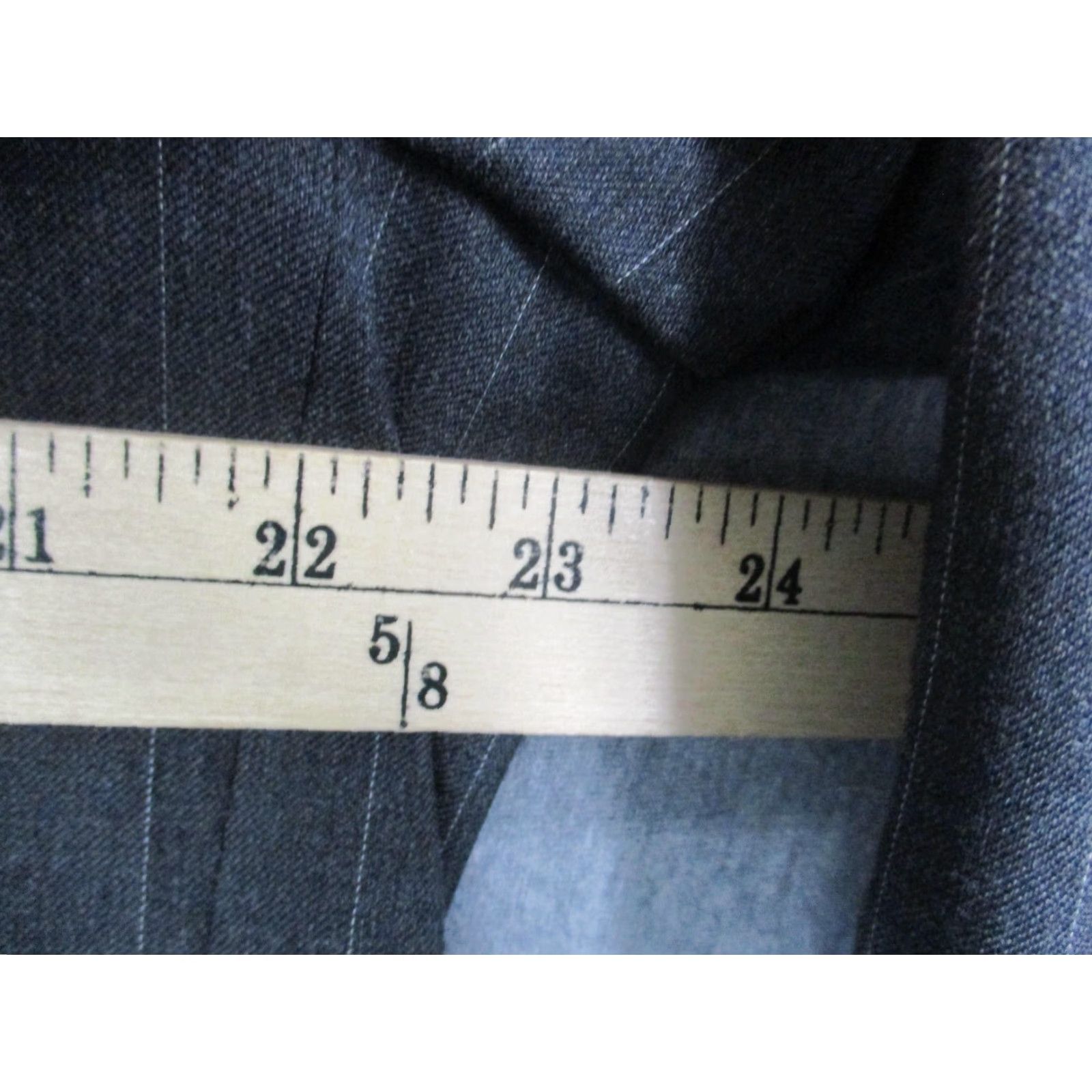 Ralph Lauren Lauren Ralph Lauren Blazer Mens 44R Gray Pinstripe 100% Wool Two Button Jacket Sl Size 44R - 4 Thumbnail