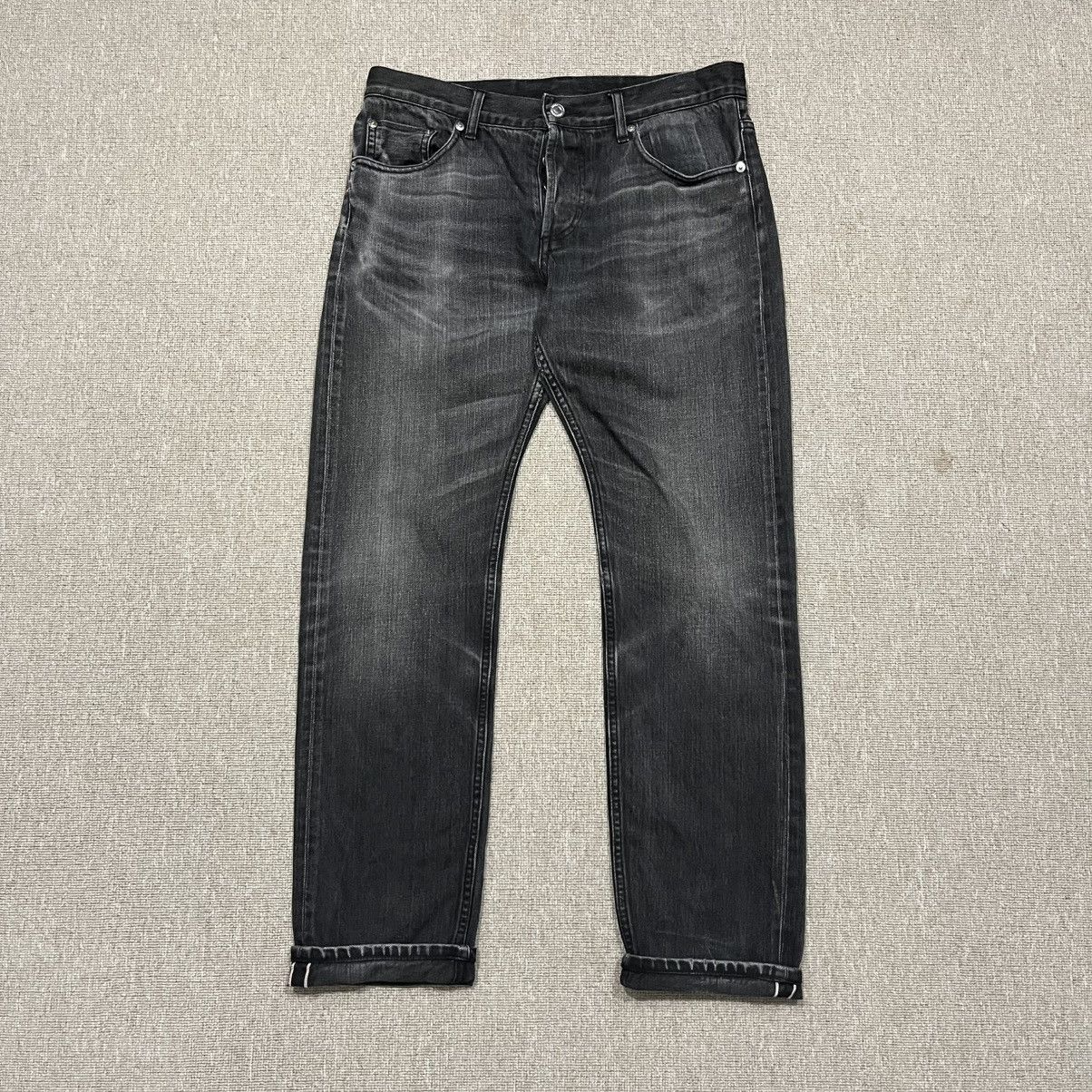 B&Y United Arrows Skinny Washed Black Denim Selvedge 