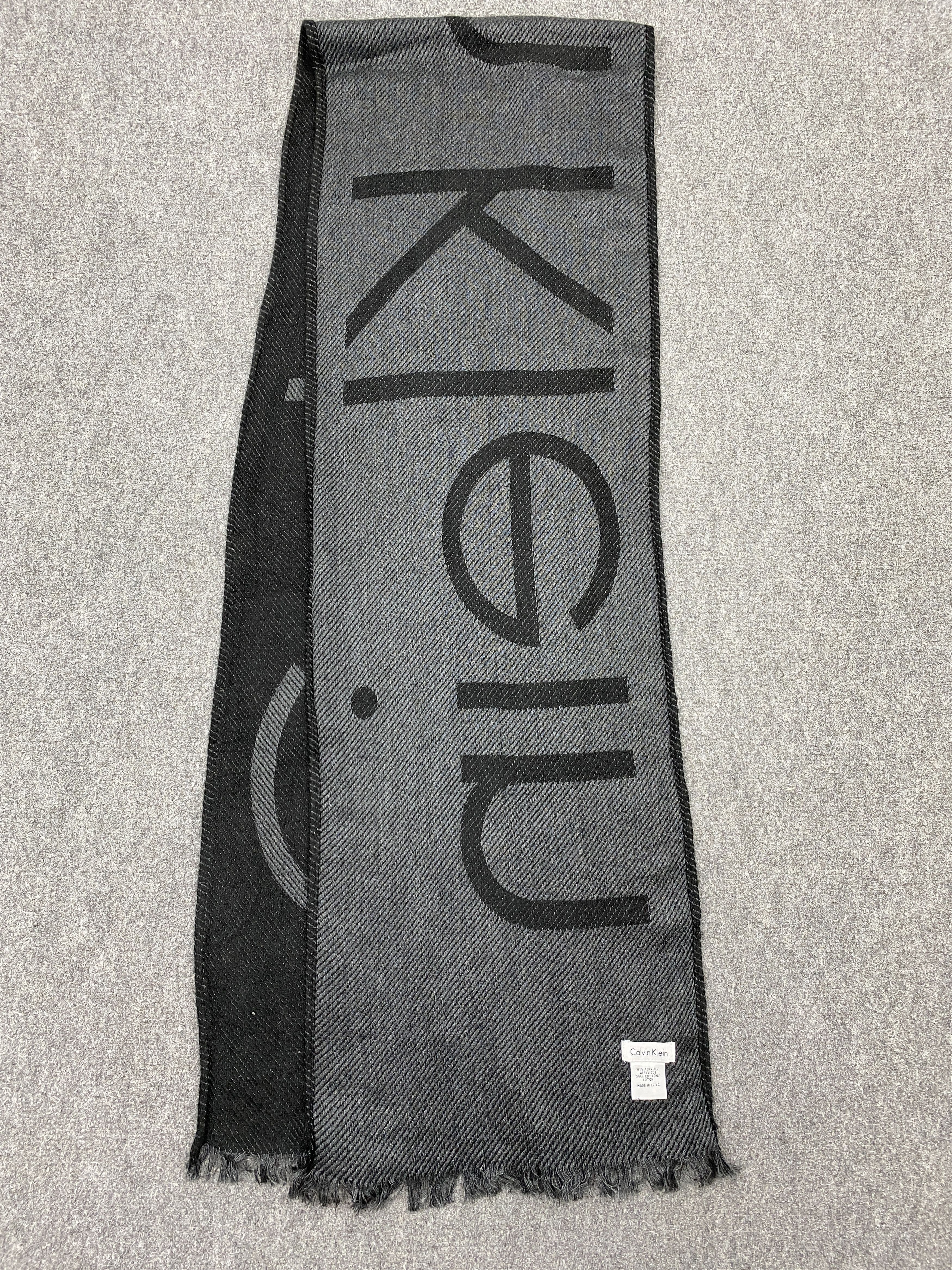 Calvin Klein Vintage Calvin Klein Spell Out Muffler Scarf - SC0061 Size ONE SIZE - 5 Thumbnail
