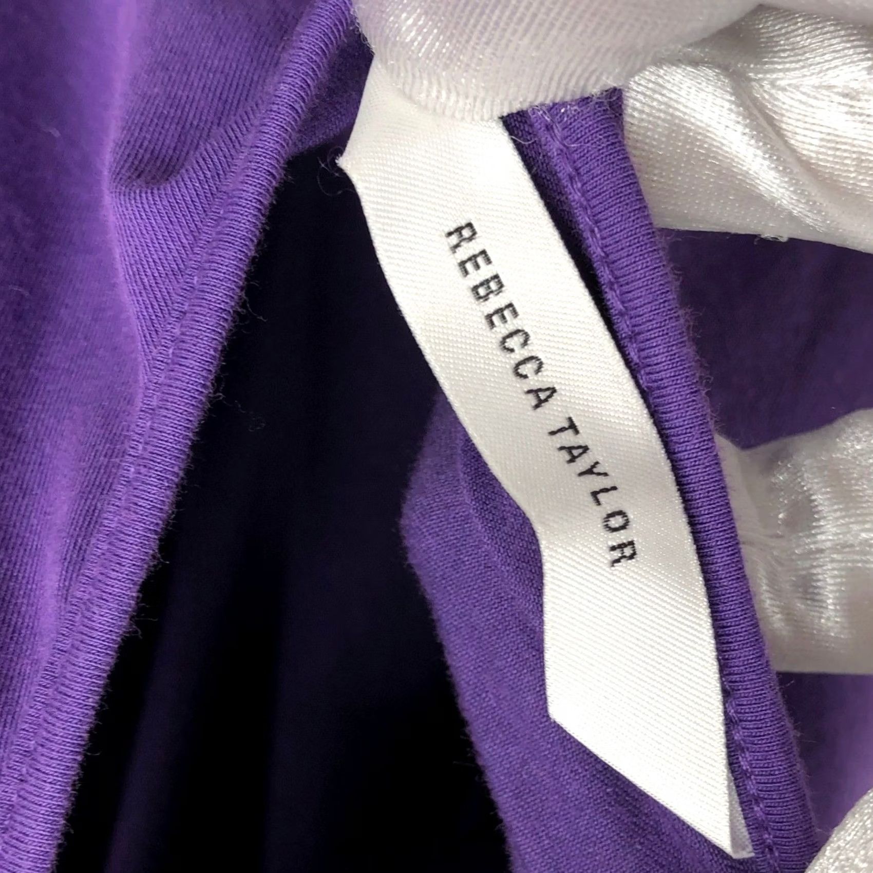 Rebecca Taylor Rebecca Taylor Drape Front Midi Dress Womens S Purple Sleeveless Cami Cross Back Size S / US 4 / IT 40 - 7 Thumbnail