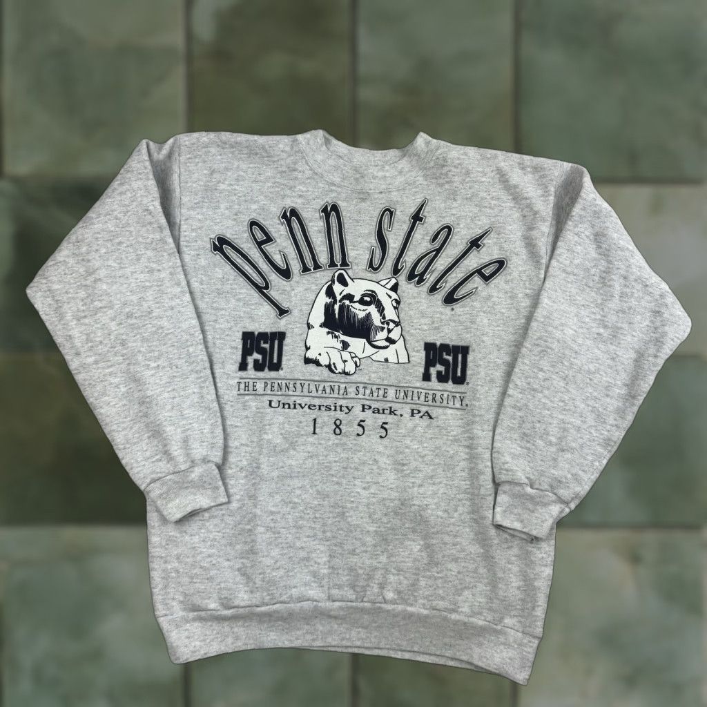 Tultex Vintage Penn State University Sweatshirt Adult Large Gray College Crewneck 90s Size US L / EU 52-54 / 3 - 1 Thumbnail