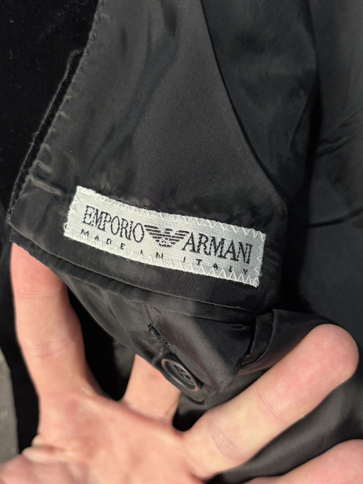 Emporio Armani F/W 2000 Emporio Armani Blazer Velvet Tuxedo Jacket Vintage Size 52R - 5 Thumbnail