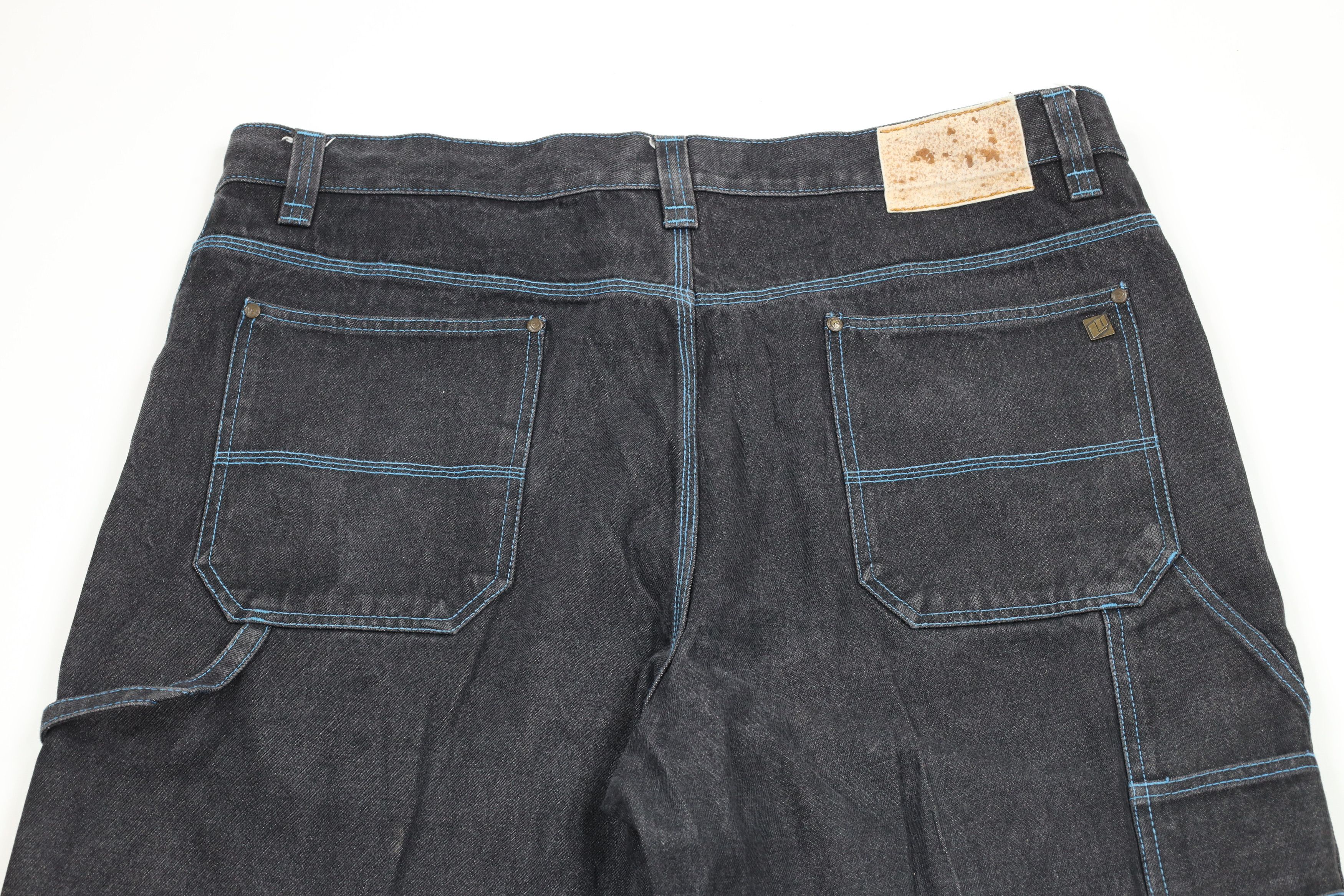 Vintage Vintage 90s Streetwear Baggy Fit Wide Leg Denim Jeans Black Size US 44 / EU 60 - 11 Thumbnail