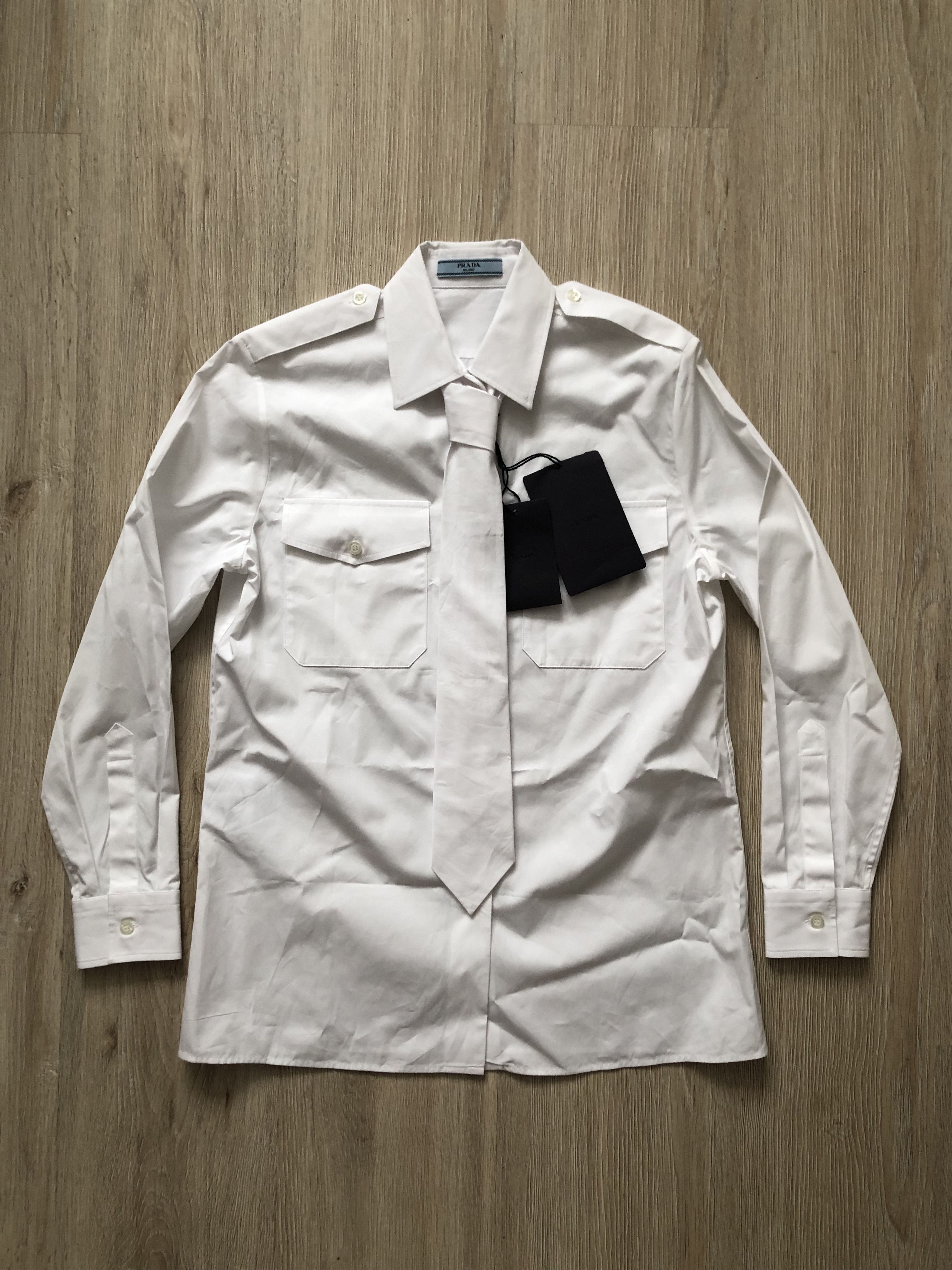 Prada Prada shirt with tie Size US XS / EU 42 / 0 - 1 Thumbnail