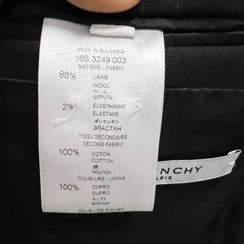 Givenchy Givenchy Size50 Black Notched Lapel Suit Vest Size US M / EU 48-50 / 2 - 4 Thumbnail