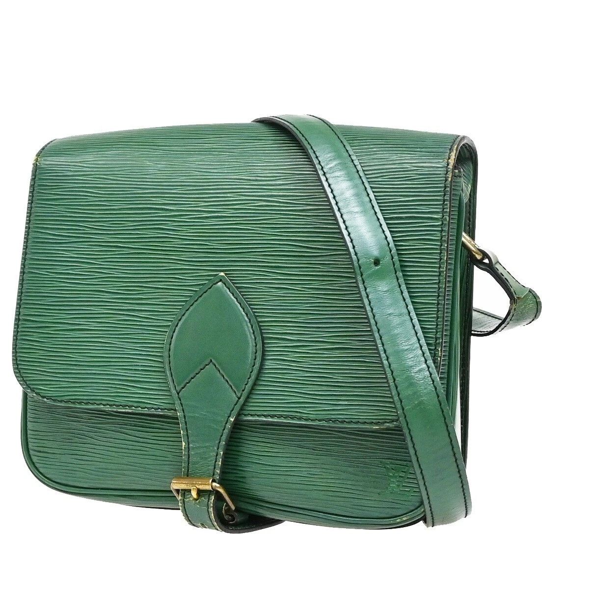 Louis Vuitton Epi Cartouchiere Mm Shoulder Bag Green M52244, Women's