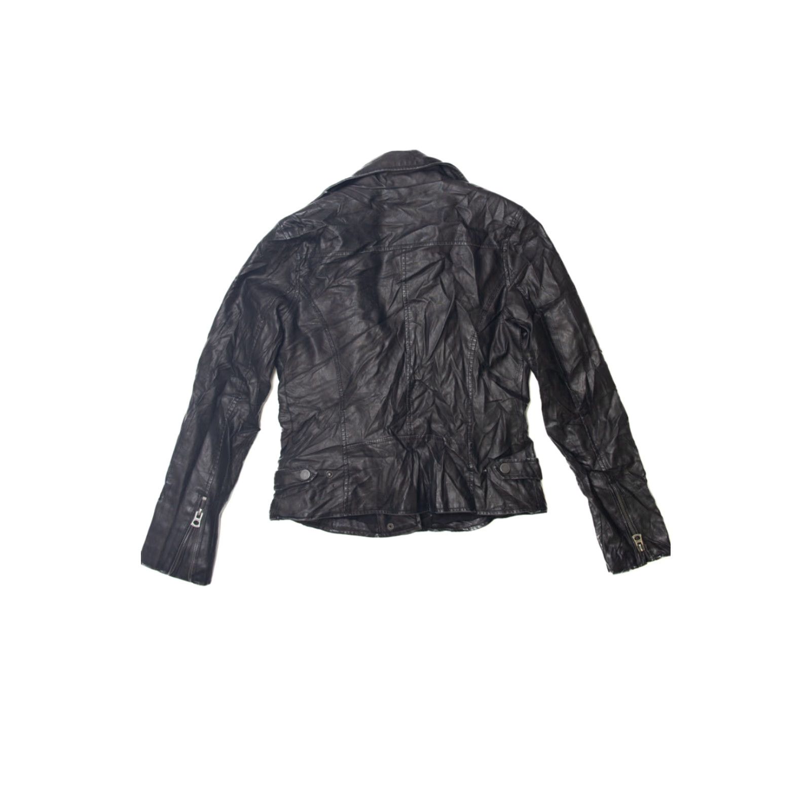 Lucky Brand VINTAGE Lucky Brand Leather Motorcycle Jacket Shirt Womens Small Black Leather Motorcycle Jacket Size US S / EU 44-46 / 1 - 3 Thumbnail