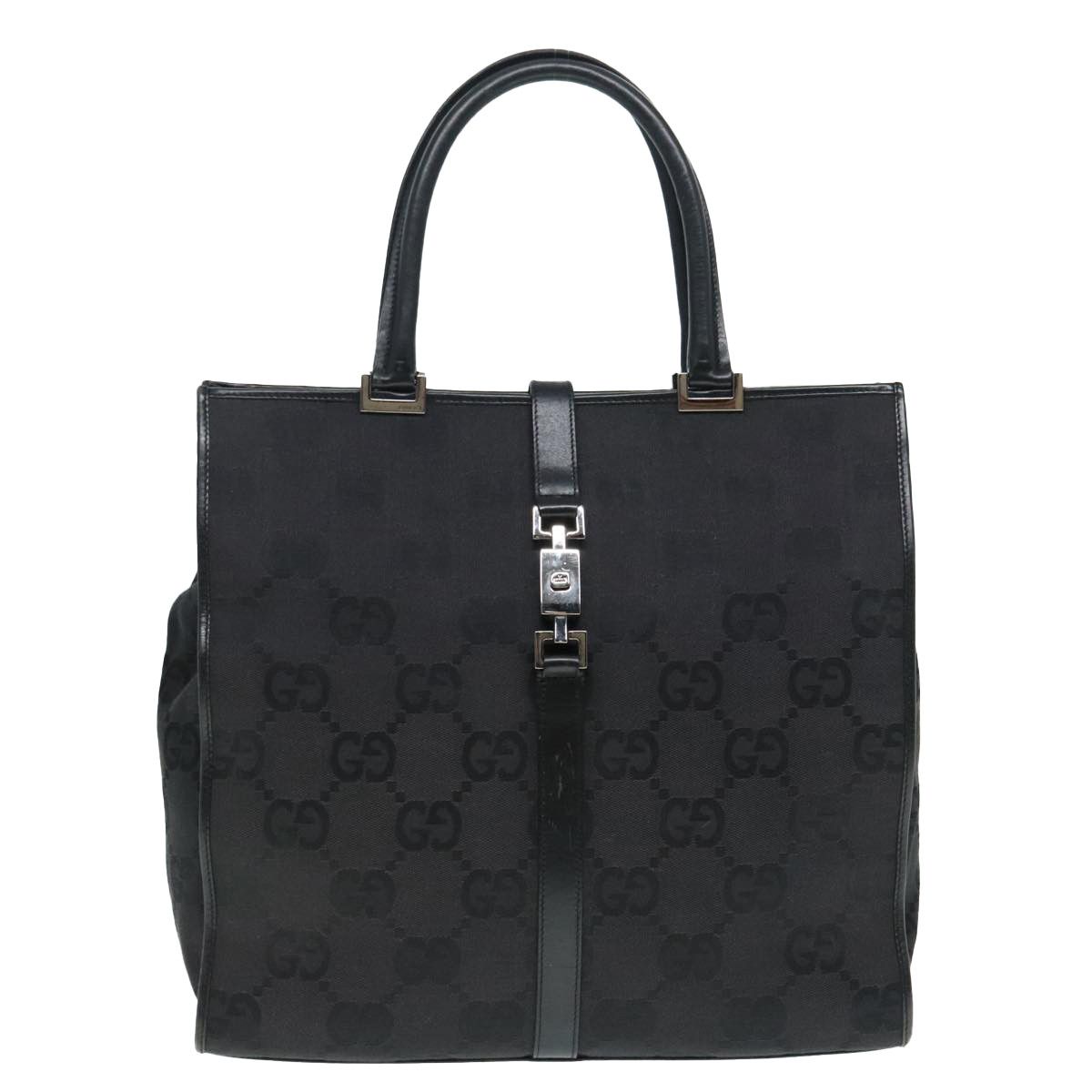 Gucci Jackie Black Canvas Handbag (Pre-Owned) Size ONE SIZE - 1 Thumbnail