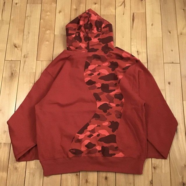 Bape BAPE Red camo Cutting college logo pullover hoodie APE Size US L / EU 52-54 / 3 - 2 Thumbnail
