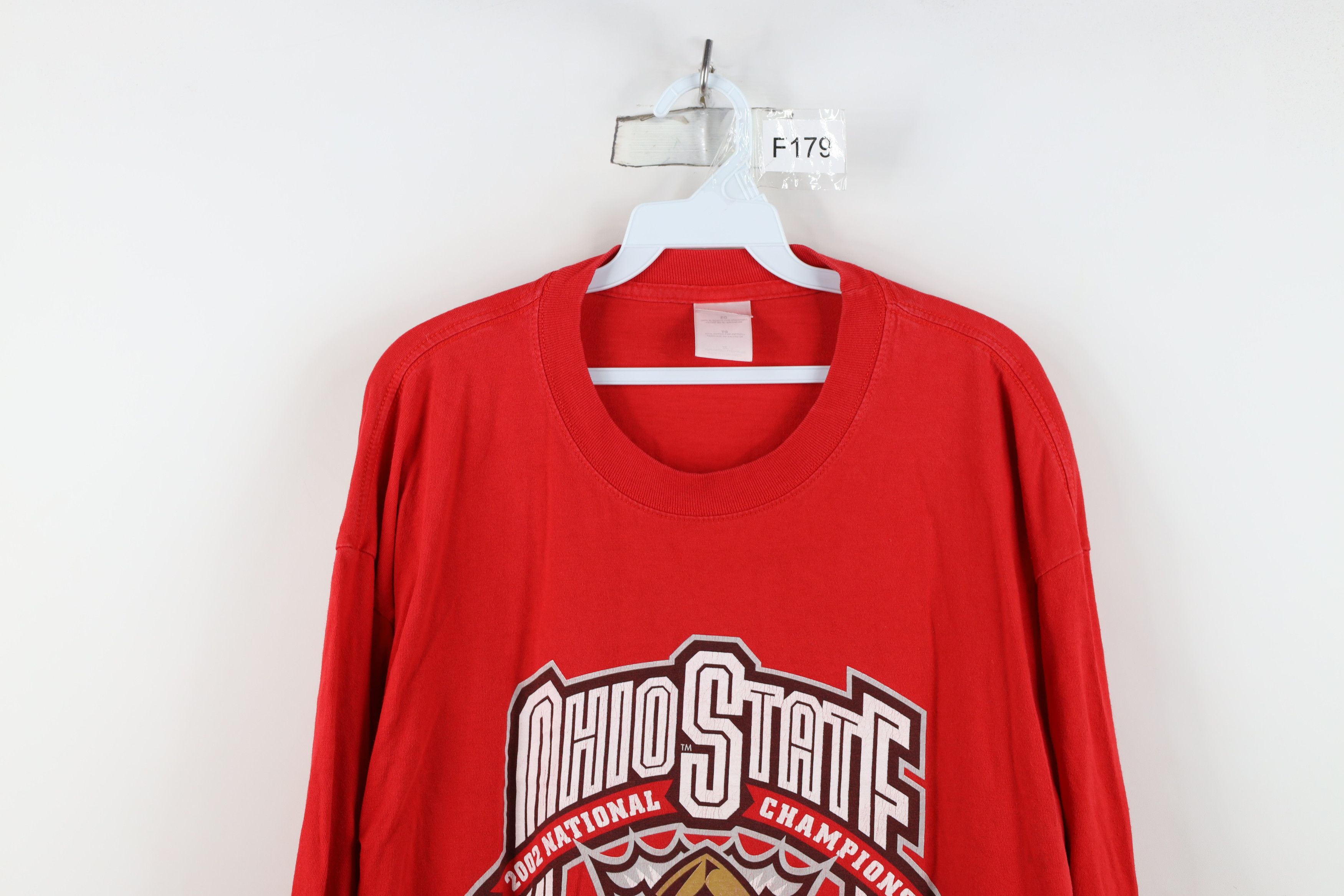 Vintage Vintage Y2K Ohio State University Football T-Shirt Red Size US XL / EU 56 / 4 - 2 Thumbnail