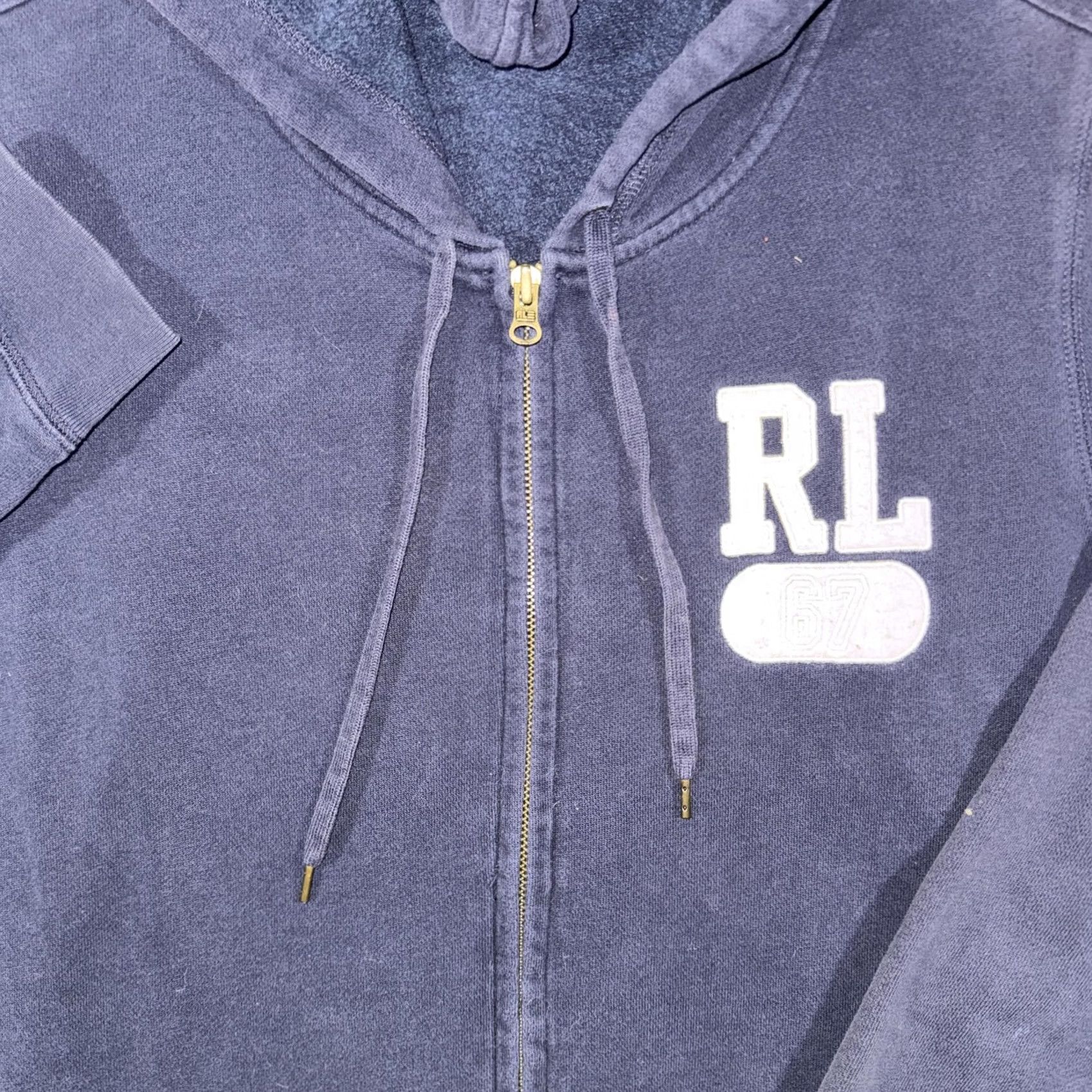 Vintage Polo Jeans Company Ralph Lauren Hoodie Mens XL Blue Full Zip RL 67 Sweatshirt Size US XL / EU 56 / 4 - 4 Thumbnail