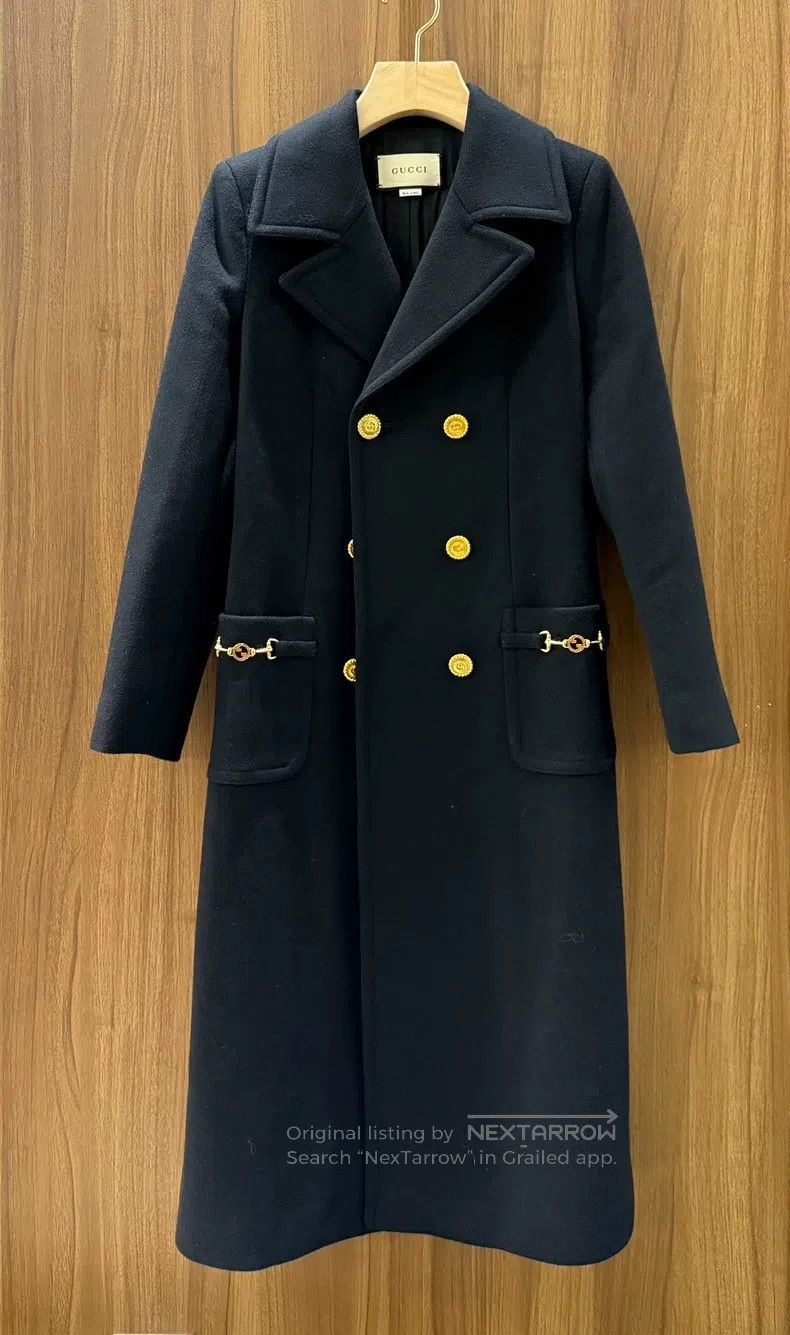 Gucci Gucci Black woollen double-breasted coat Size XS / US 0-2 / IT 36-38 - 1 Thumbnail
