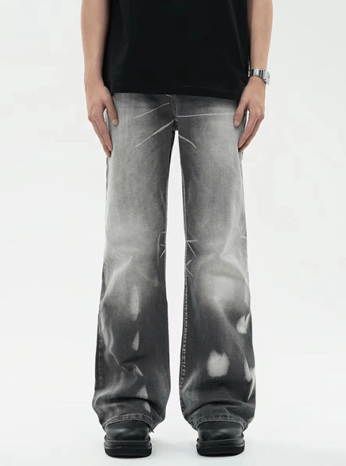 Japanese Brand × Jean Men's distressed washed American flared casual jeans Size US 32 / EU 48 - 2 Thumbnail