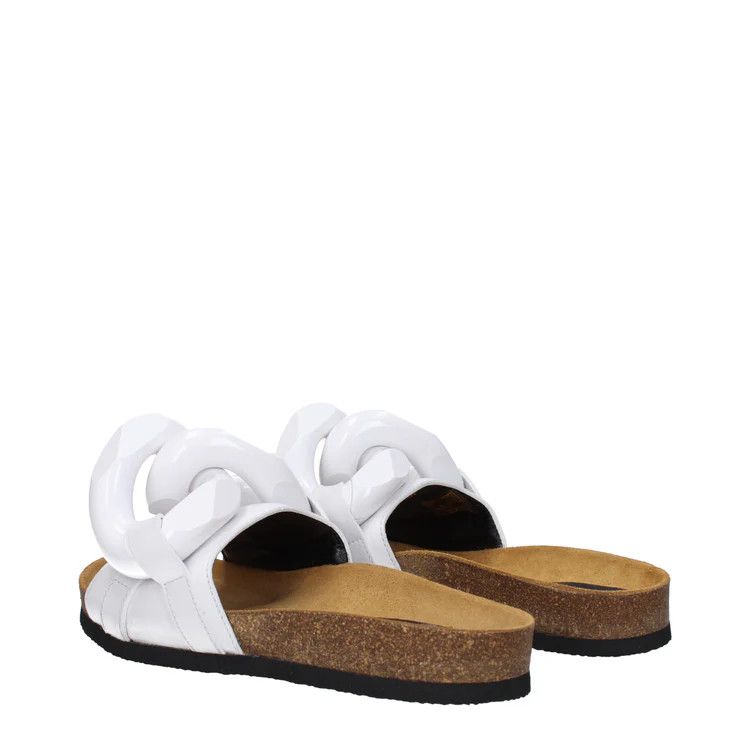 JW Anderson ob1o1e1124 Leather Slippers in White Size US 9 / IT 39 - 4 Thumbnail