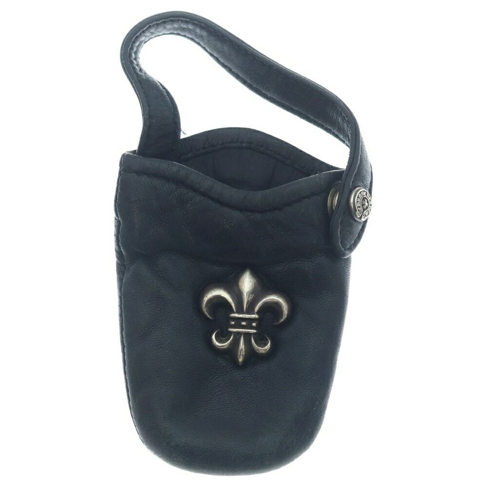 Chrome Hearts Chrome Hearts Phone Pouch BS Fleur Decorated Leather Case Size ONE SIZE - 1 Thumbnail