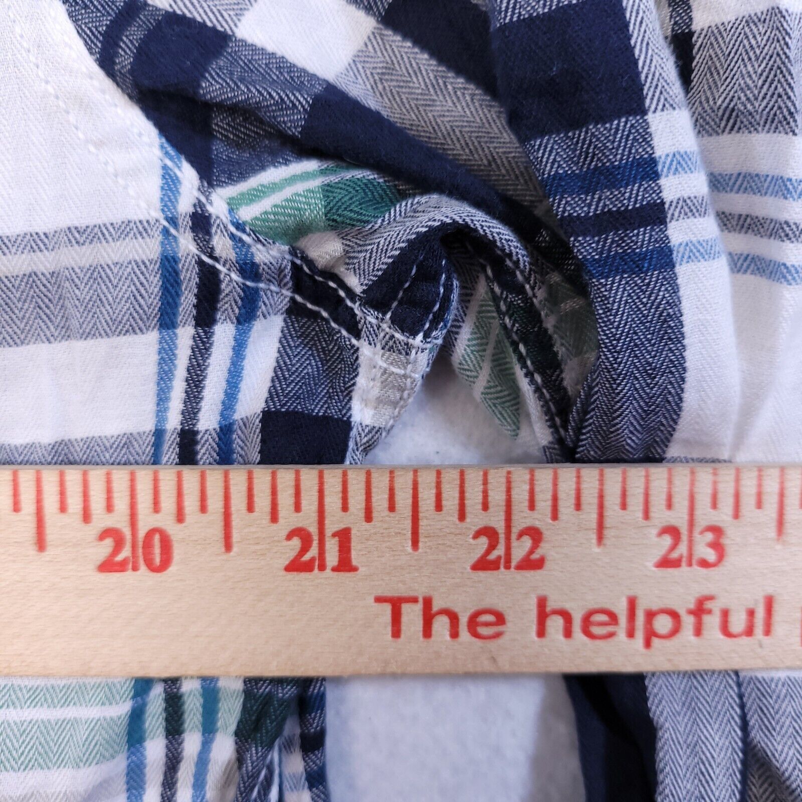 Mossimo Mossimo Madras Flannel Shirt Mens Size Medium M Green Blue Size US M / EU 48-50 / 2 - 8 Thumbnail