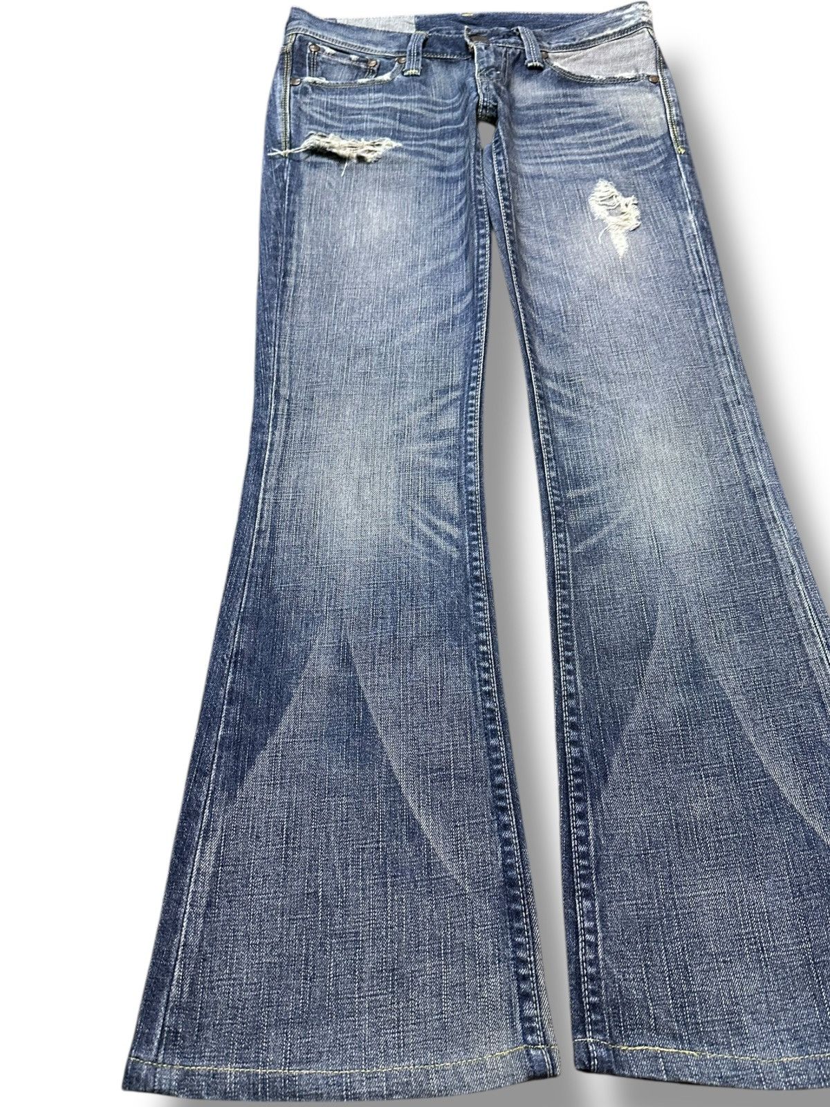 Levi's Vintage Clothing Vintage Levi’s 926-03 Flare Bootcut Distressed Denim Size US 29 - 3 Thumbnail