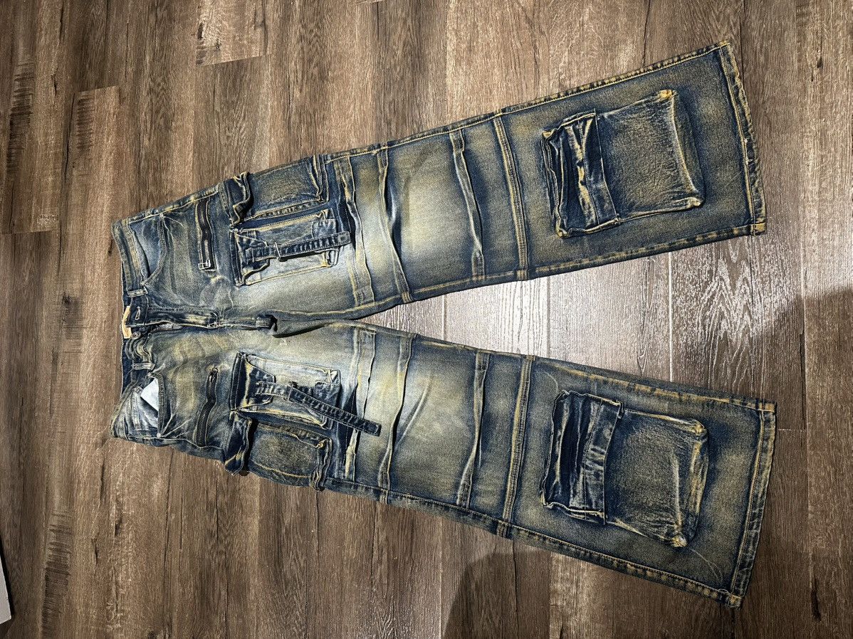 Diesel Blue Cargo Utility Denim Jeans w Diesel Finish Size US 32 / EU 48 - 1 Thumbnail
