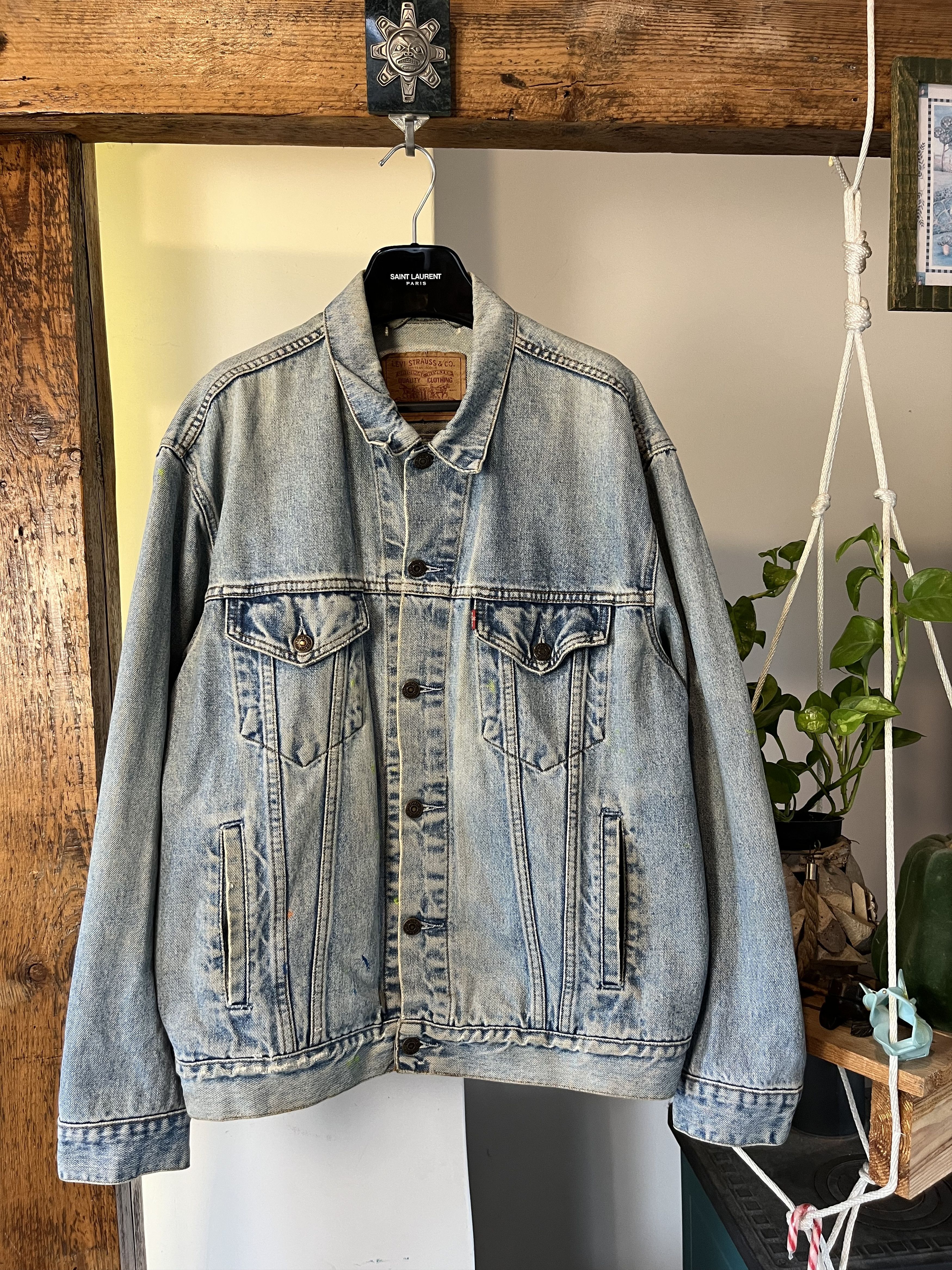 Levi's × Levi's Vintage Clothing × Vintage 1995 Levi's Baby Blue Distressed Trucker Jacket 70503 02 Size US XL / EU 56 / 4 - 1 Thumbnail