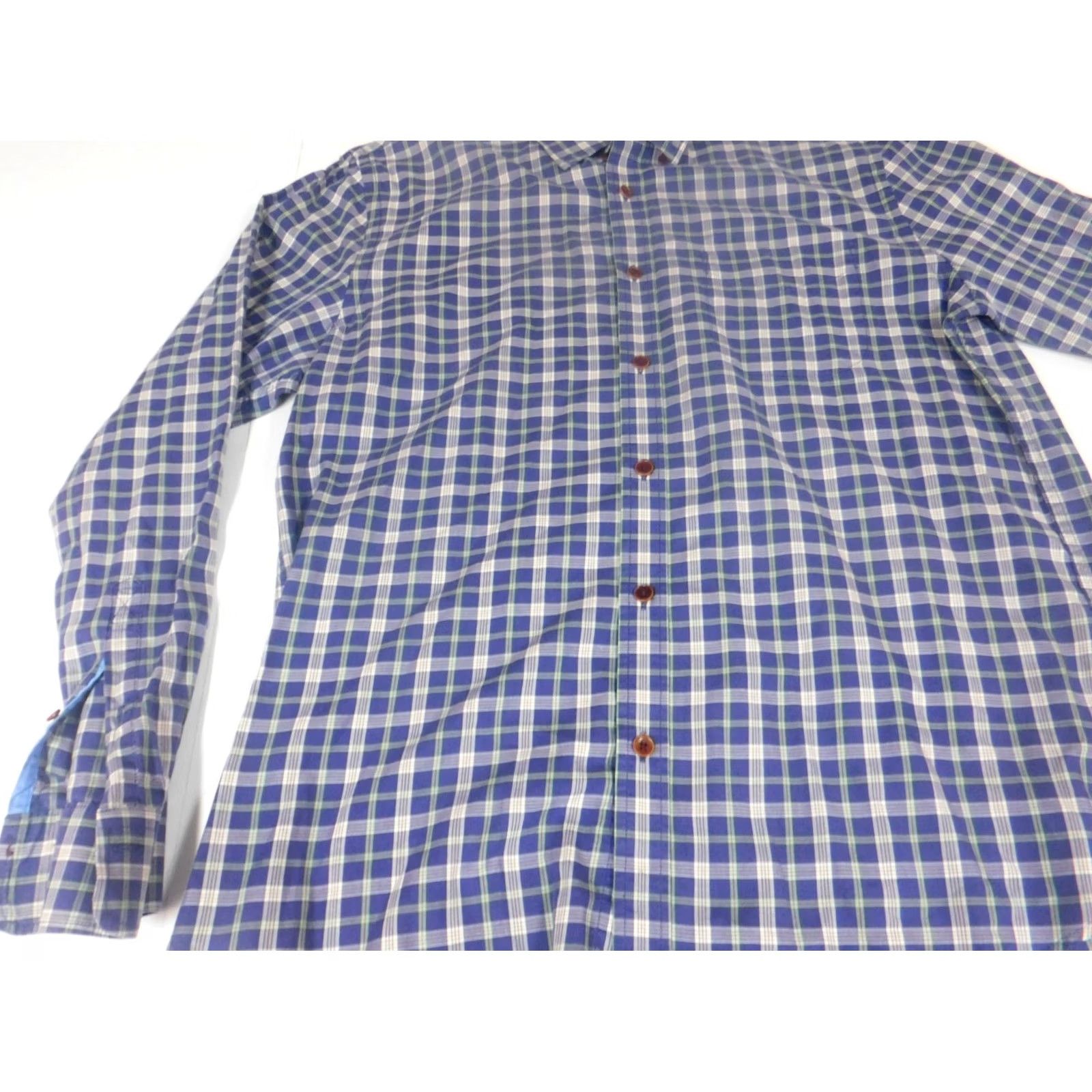 Vintage Peter England Mens Button-Down Shirt XL plaid Elite modern fit Size US XL / EU 56 / 4 - 3 Thumbnail