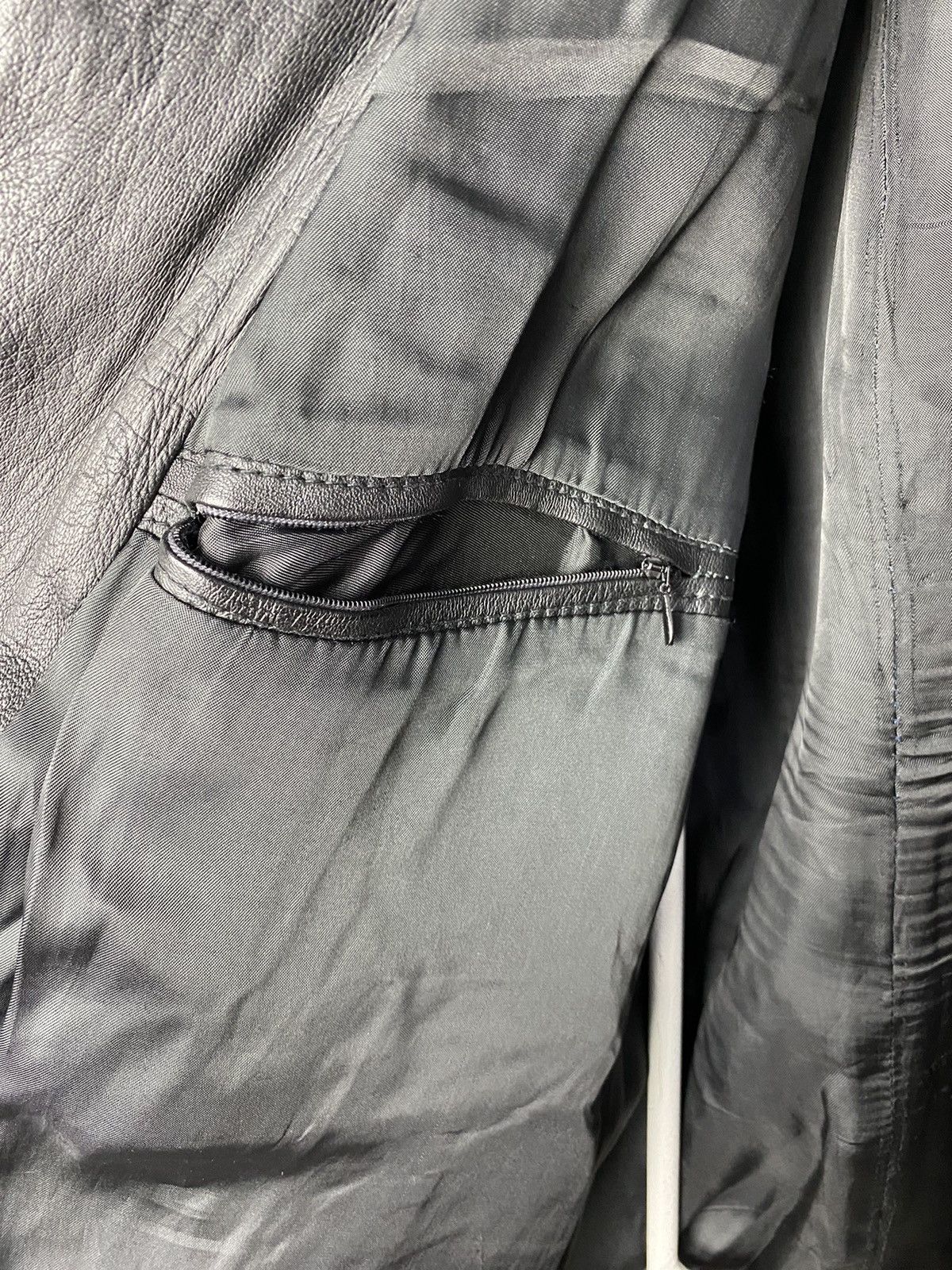 Genuine Leather × Vintage Vintage 90s Genuine Leather Blazer Jacket Size L Size US L / EU 52-54 / 3 - 11 Thumbnail