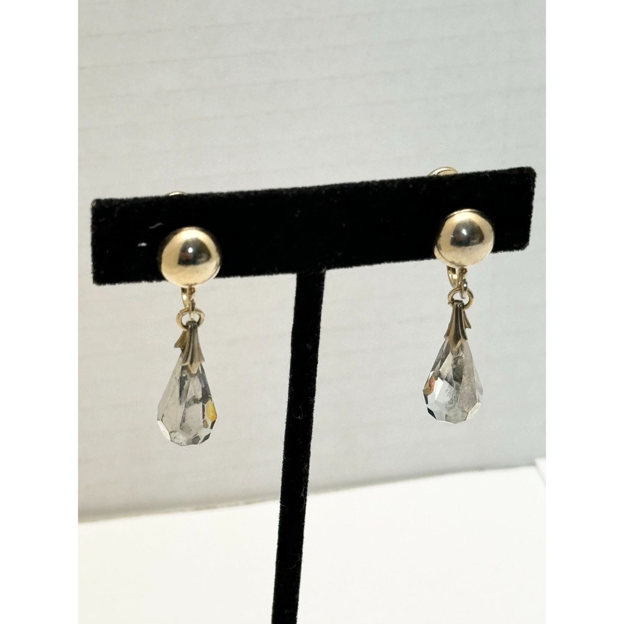 Vintage Vintage Coro Faceted Crystal Drop Earrings Size ONE SIZE - 3 Thumbnail