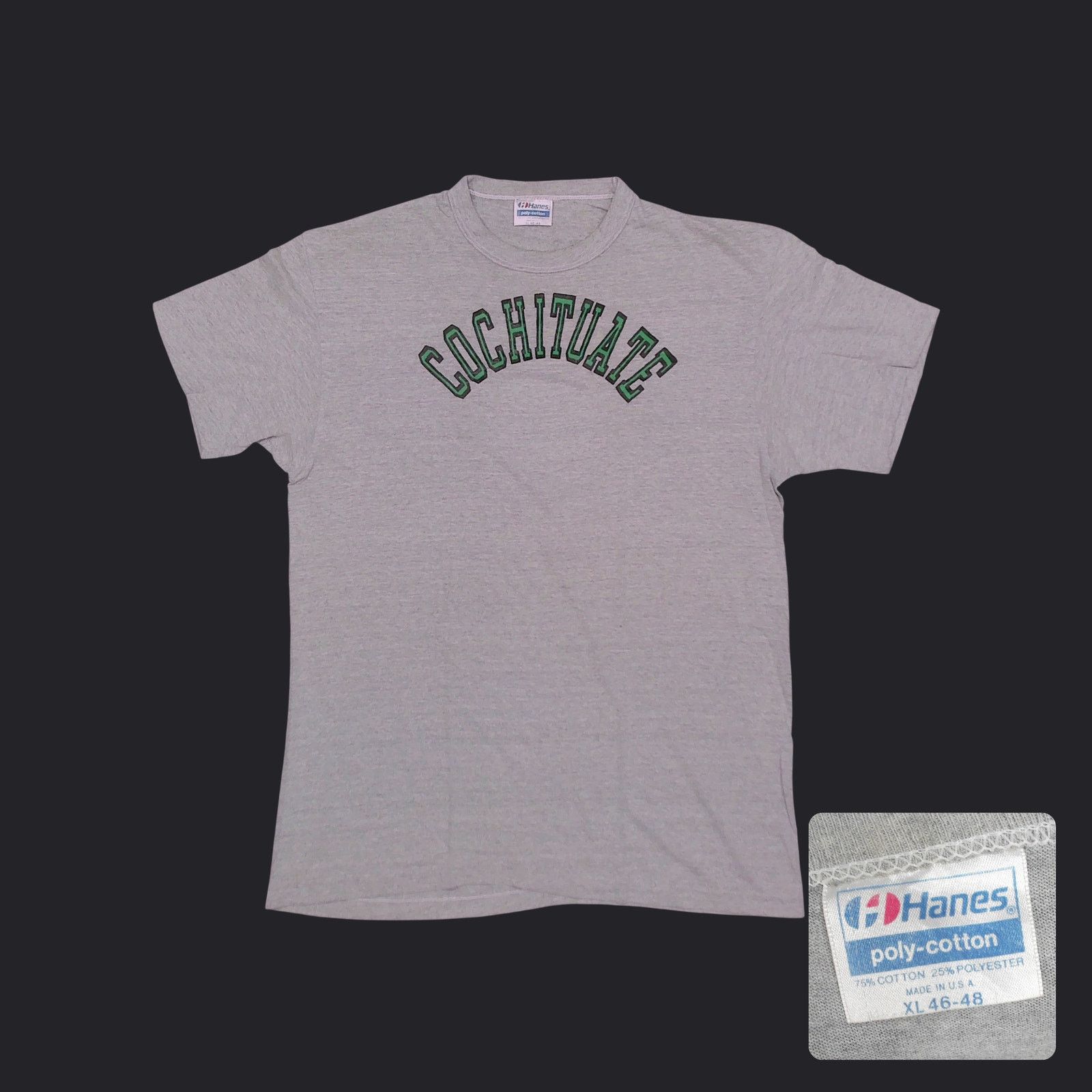 Hanes 80s Hanes Blue Bar Single Stitch Tee XL Size US XL / EU 56 / 4 - 1 Thumbnail