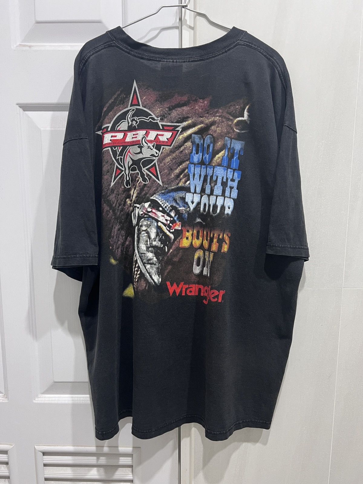 Vintage × Wrangler Vintage 90s Wrangler PBR Professional Bull Riders XL Faded Size US XL / EU 56 / 4 - 2 Thumbnail