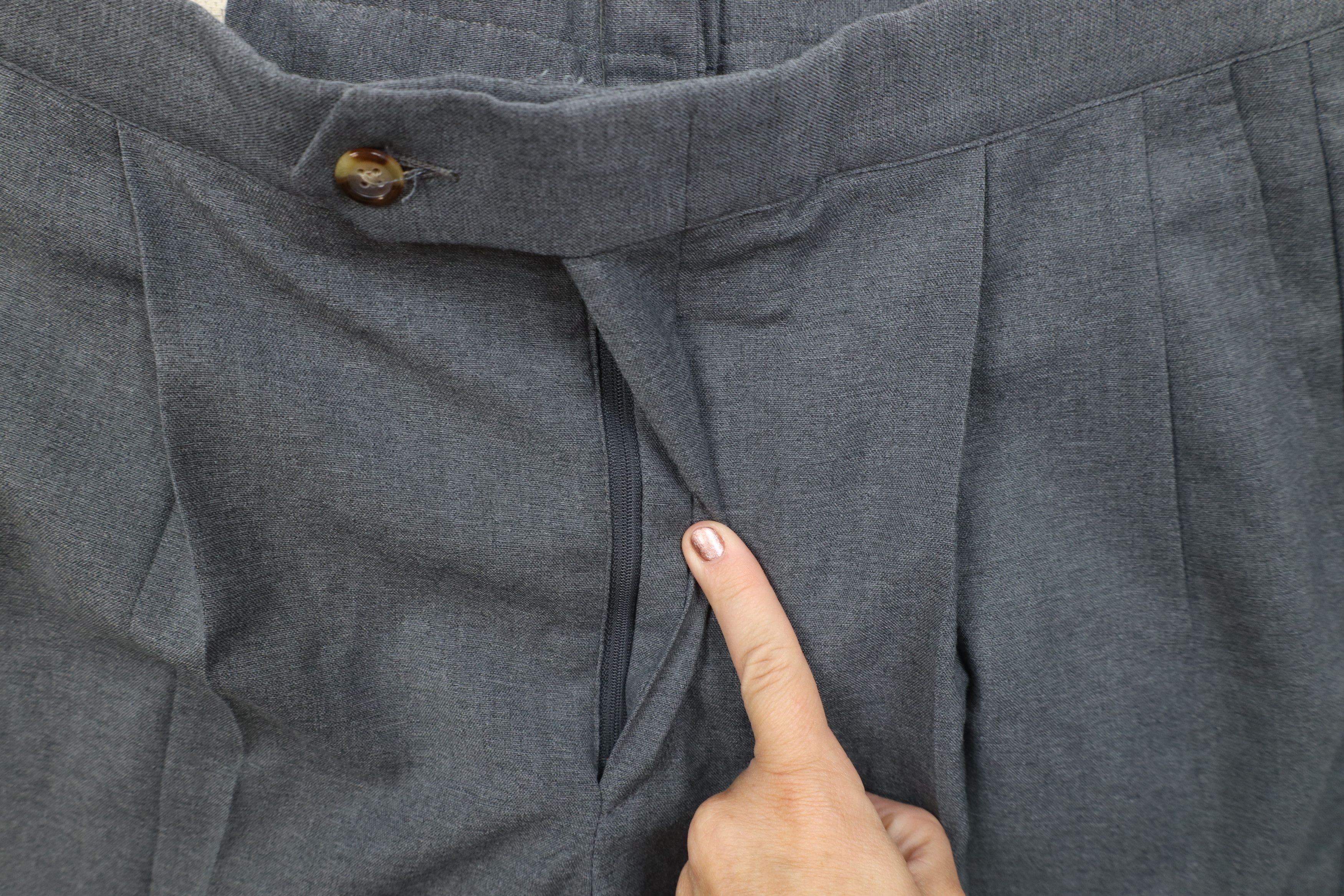 Vintage Vintage 70s Streetwear Knit Wide Leg Chino Pants Gray USA Size US 34 / EU 50 - 5 Thumbnail
