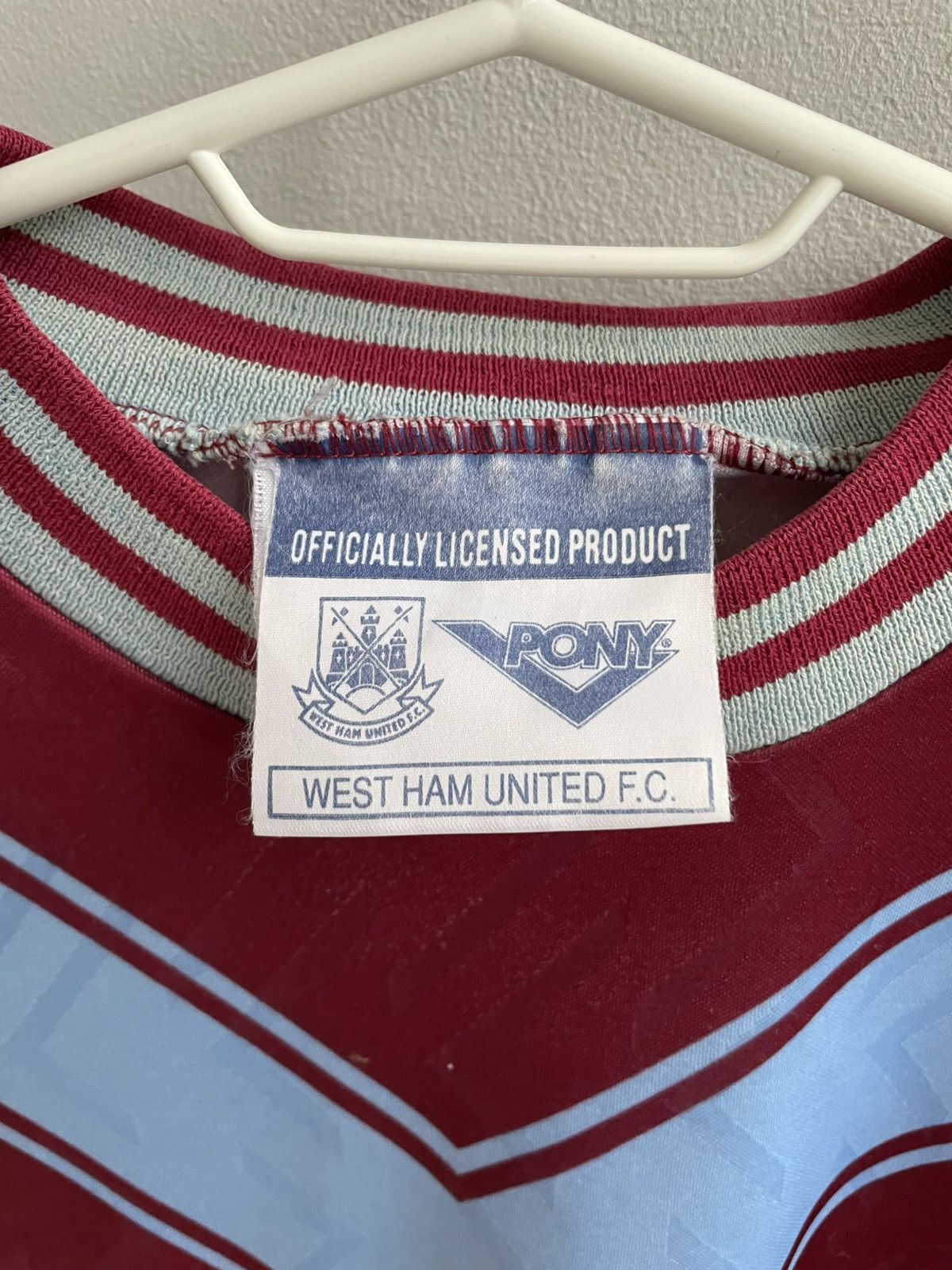 Vintage West Ham United 1993 1994 1995 Football Shirt Soccer Jersey Size US XXL / EU 58 / 5 - 9 Thumbnail