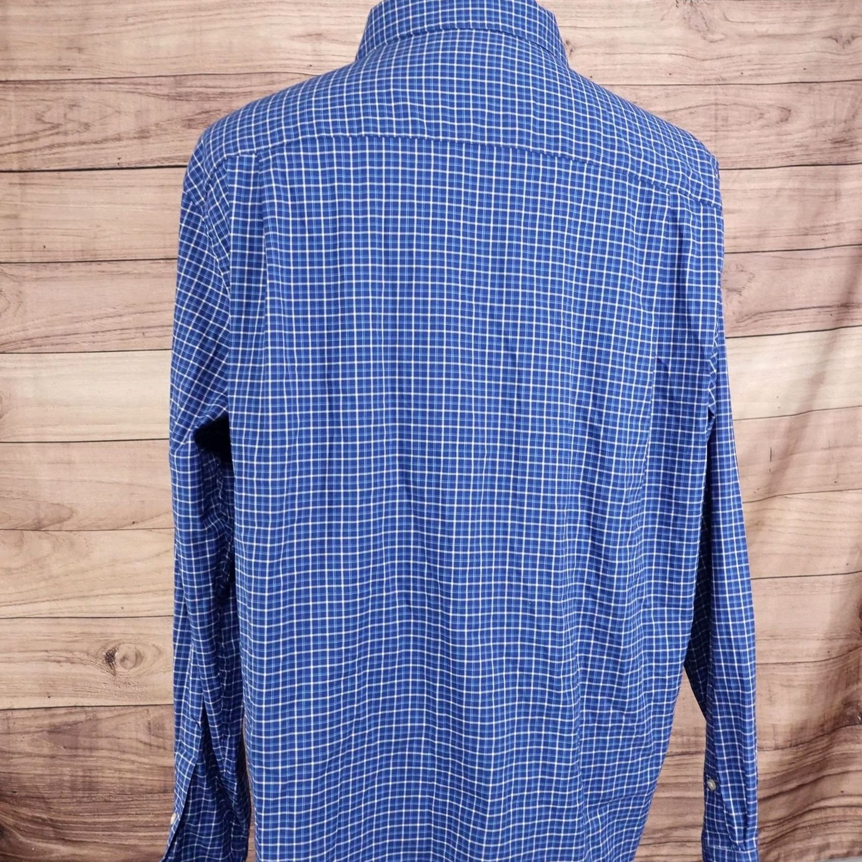 Chaps Chaps Shirt Mens XL Blue Check Long Sleeve Button-Up Performance Casual Size US XL / EU 56 / 4 - 4 Thumbnail
